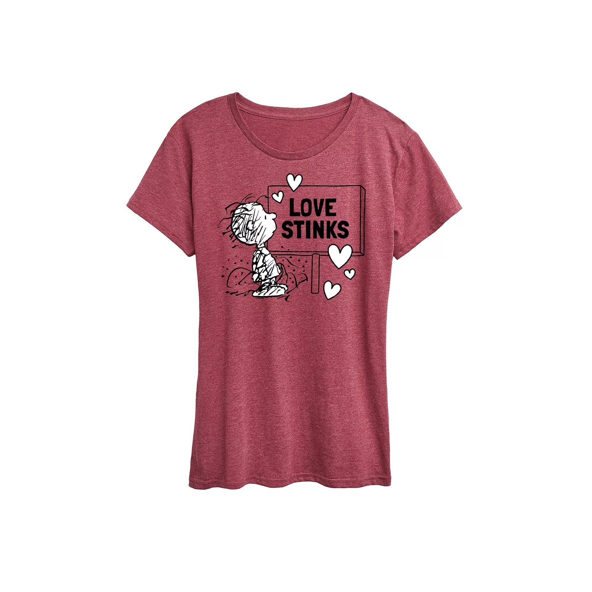 Women's Peanuts Pig Pen Love Stinks Graphic Tee,  Product Image
