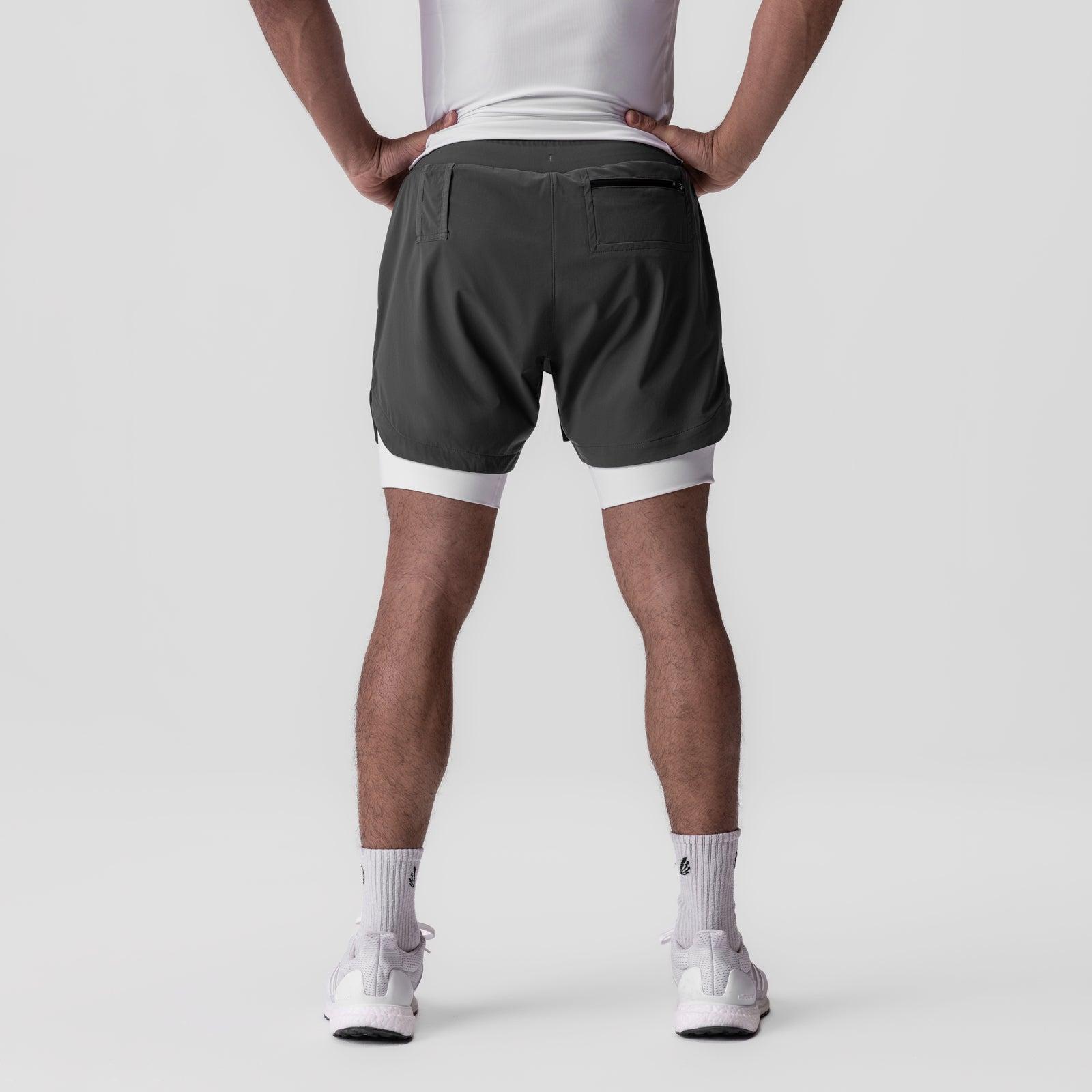 0865. Tetra-Lite® 5" Liner Short - Space Grey "Cyber"/White Male Product Image