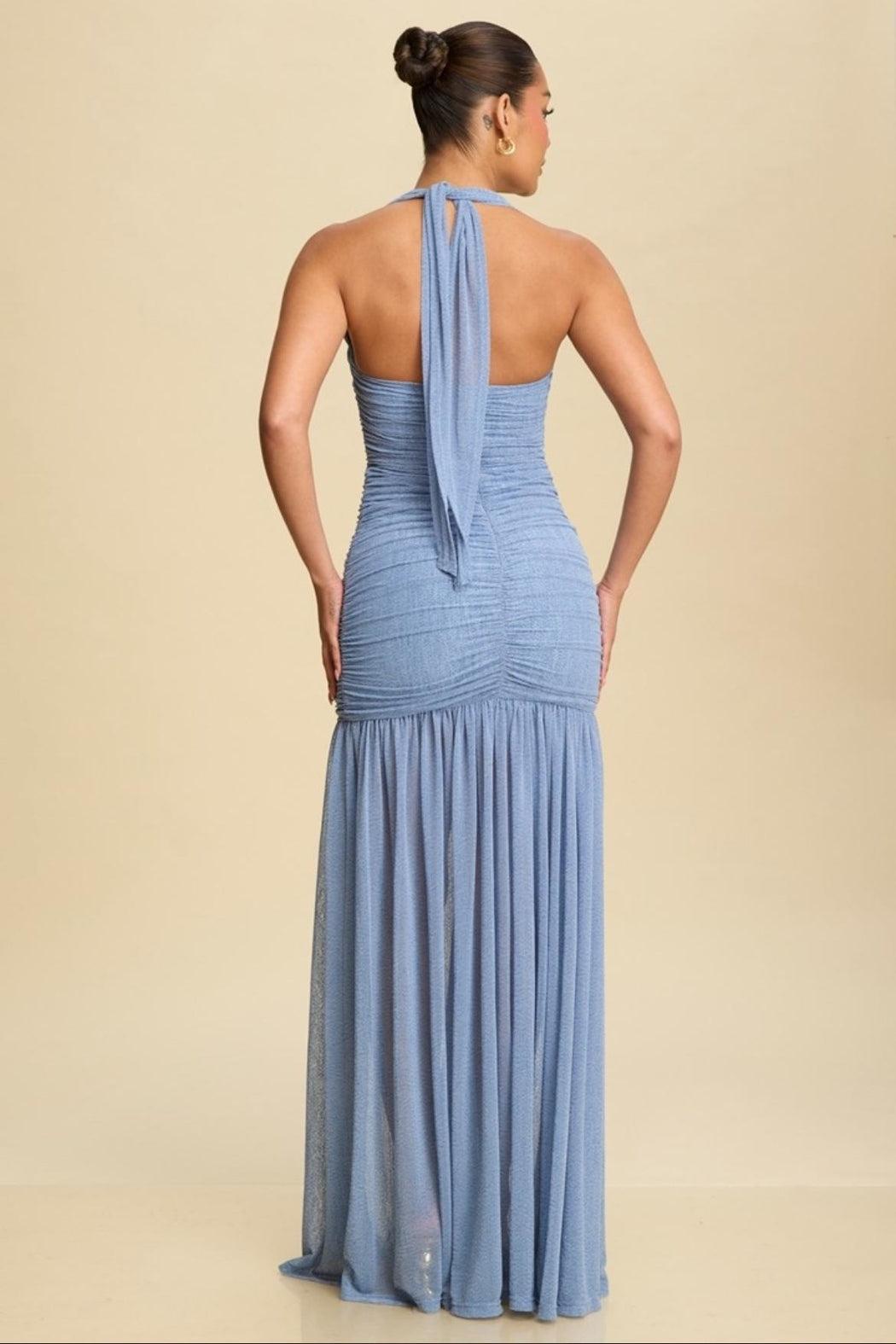 Ruched Mesh Dress Product Image