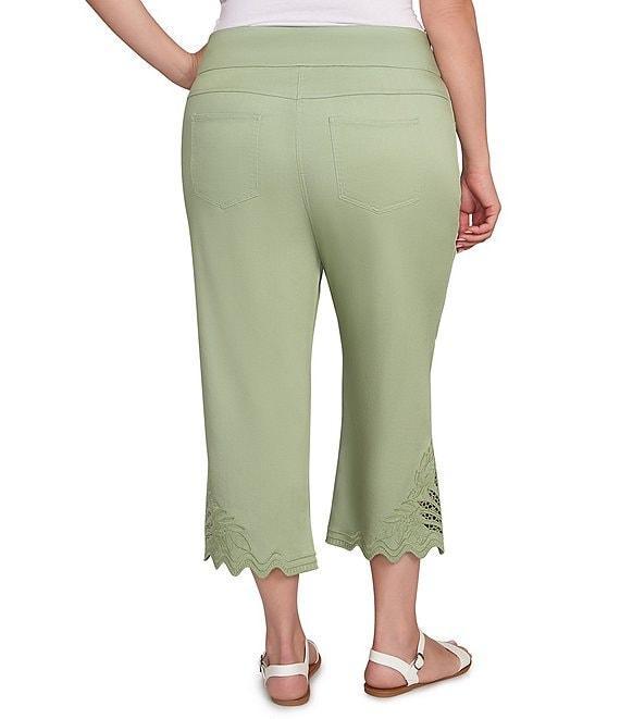 Ruby Rd. Plus Tencel ™ Pull-On Lace Scallop Hem Capri Pants Product Image