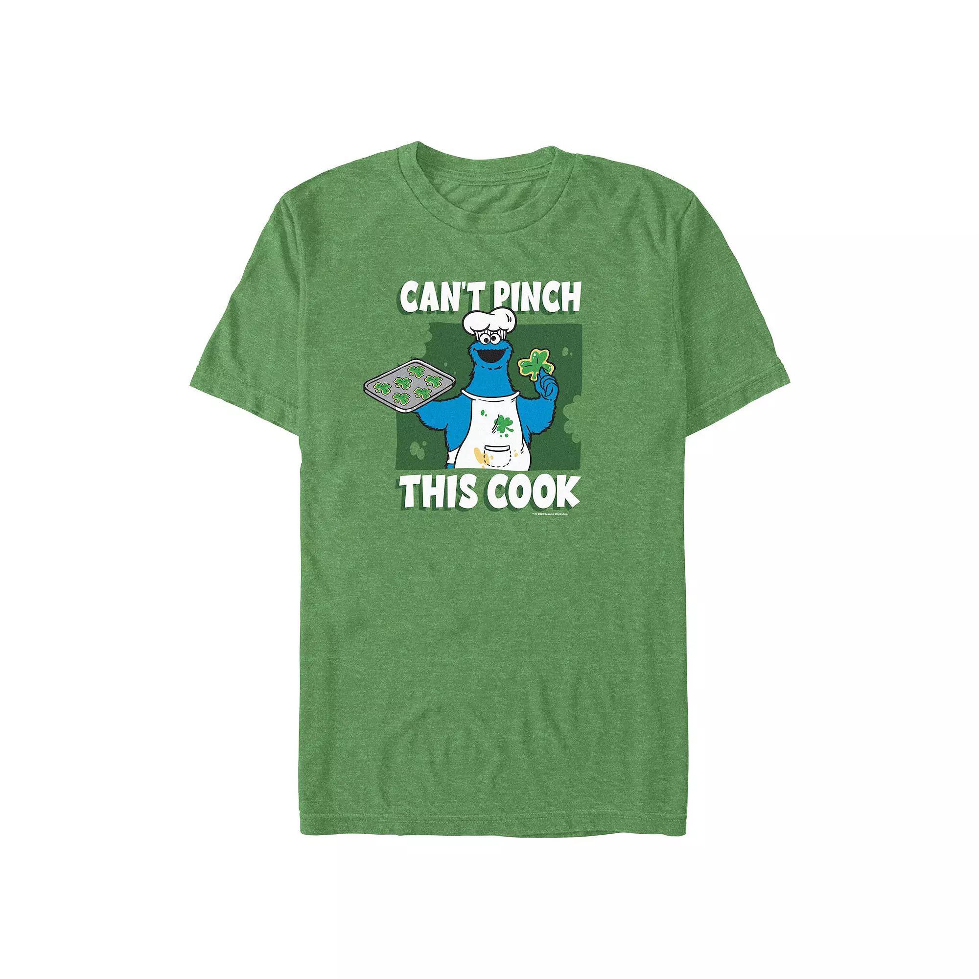 Big & Tall Sesame Street Cookie Monster Can't Pinch This Cook Graphic Tee, Men's,  Product Image