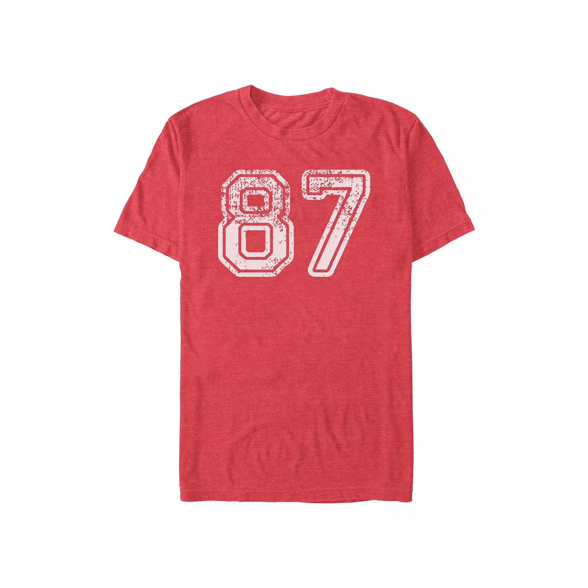 Men's Football Collegiate 87 Graphic Tee, Size: XL, Red Grey Product Image