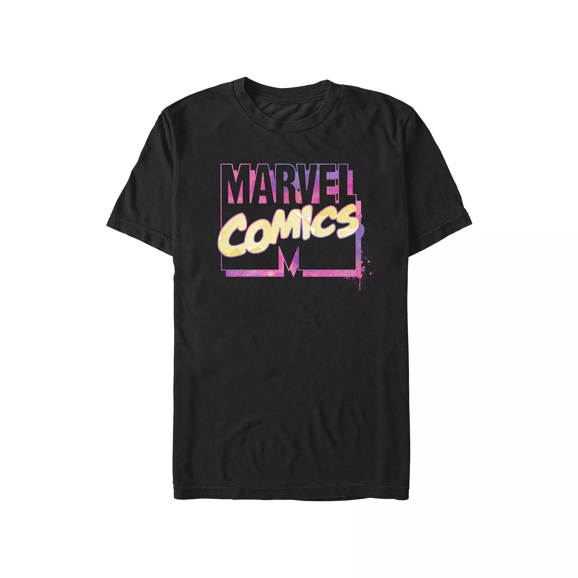 Juniors' Marvel Comics Watercolor Logo Boyfriend Graphic Tee, Women's,  Product Image