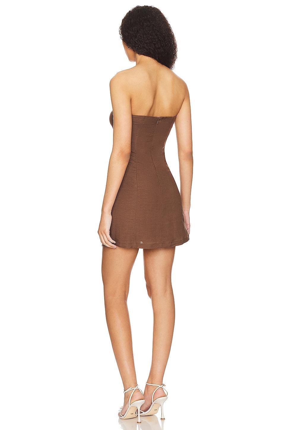 Lovers and Friends Jesenia Mini Dress in Chocolate Brown Product Image