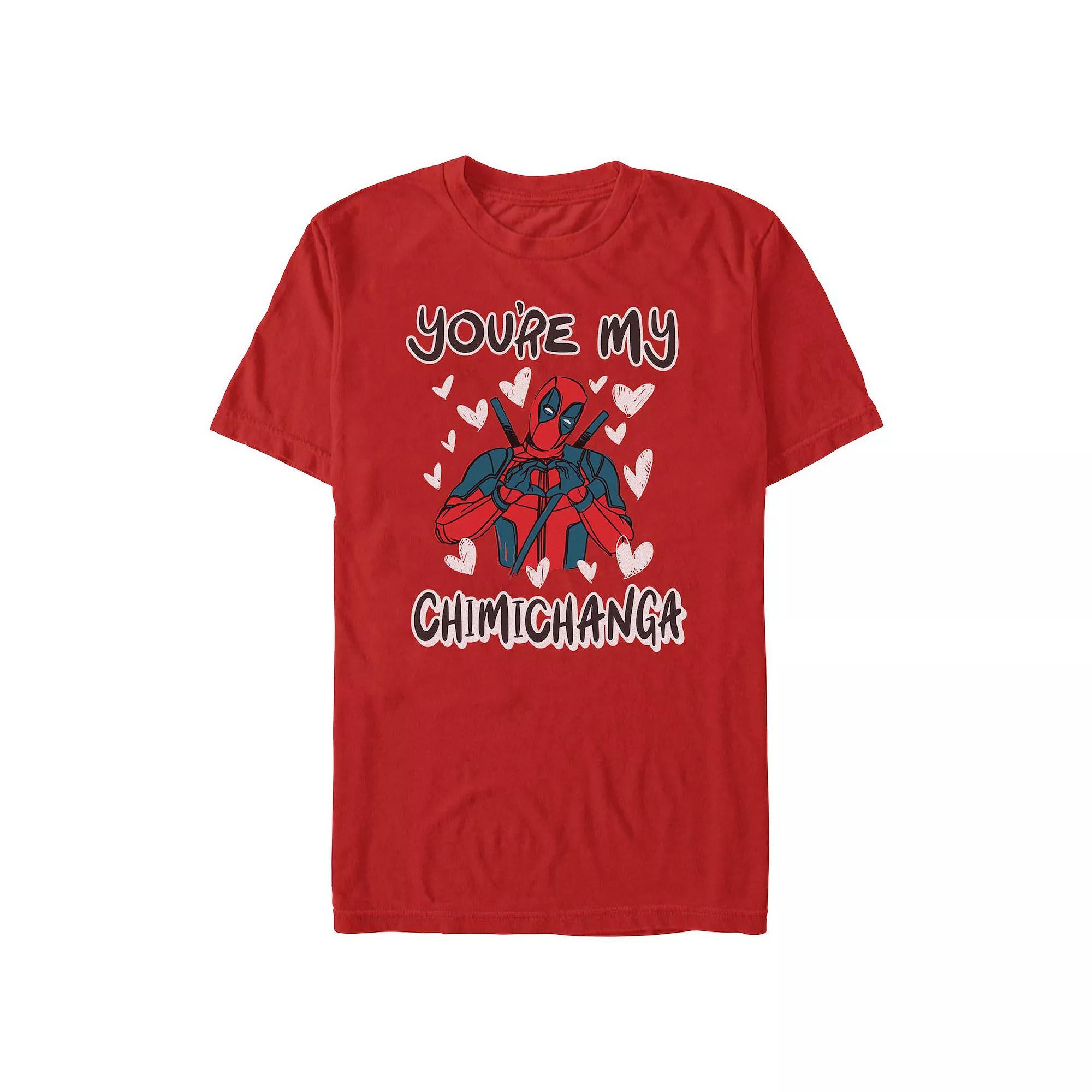 Men's Marvel Deadpool You're My Chimichanga Graphic Tee, Size: Small, Red Product Image