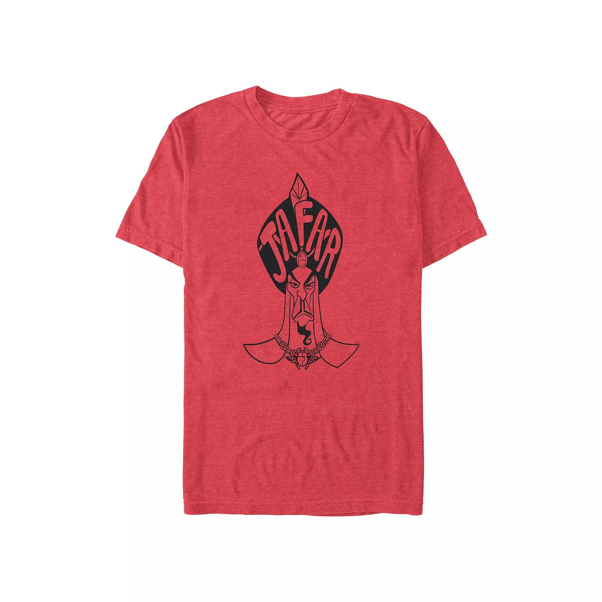 Disney's Aladdin Jafar Headshot Men's Graphic Tee, Size: Small, Red Grey Product Image