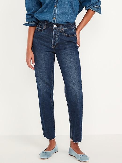 High-Waisted OG Straight Ankle Jeans Product Image