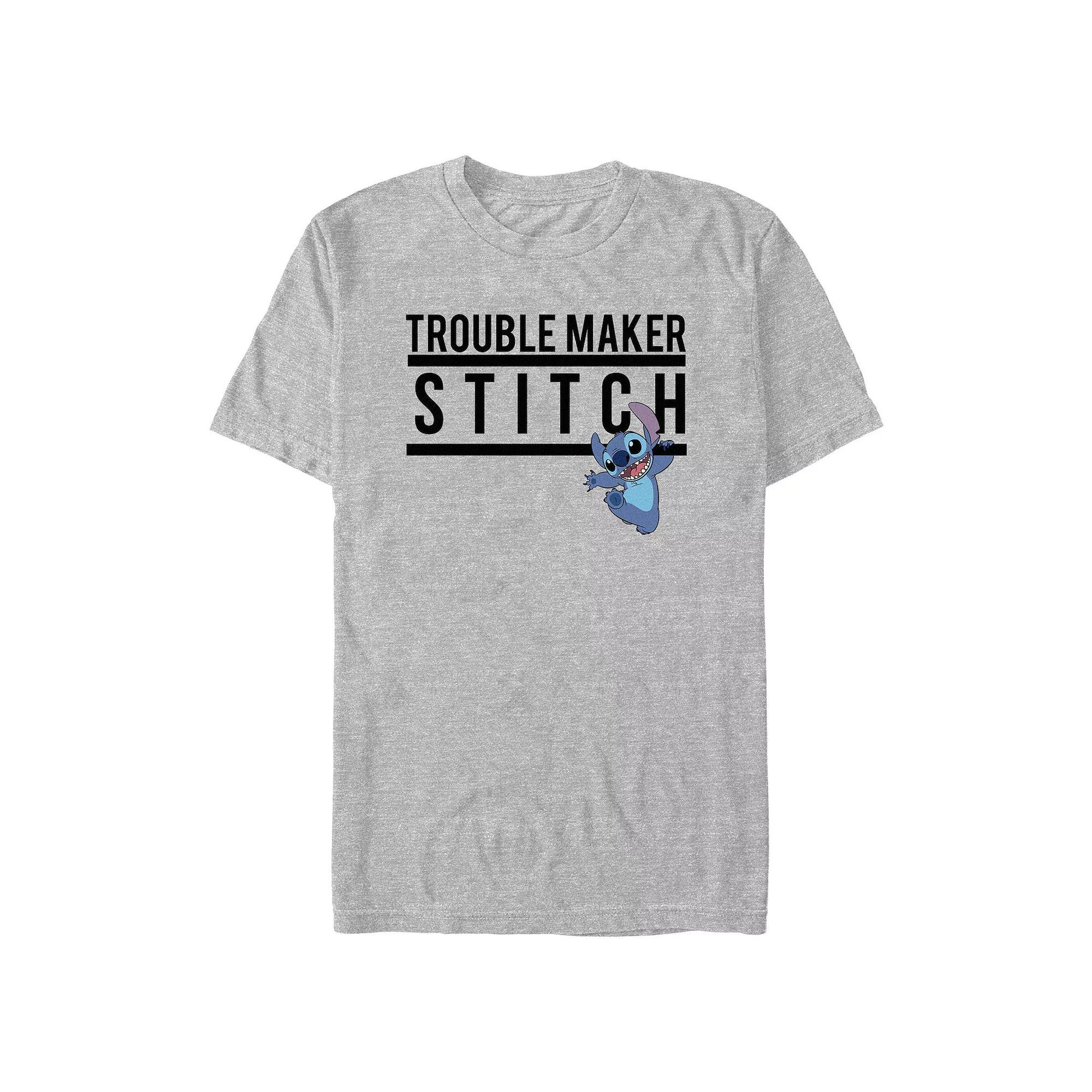 Disney's Lilo & Stitch Troublemaker Stitch Men's Graphic Tee,  Product Image