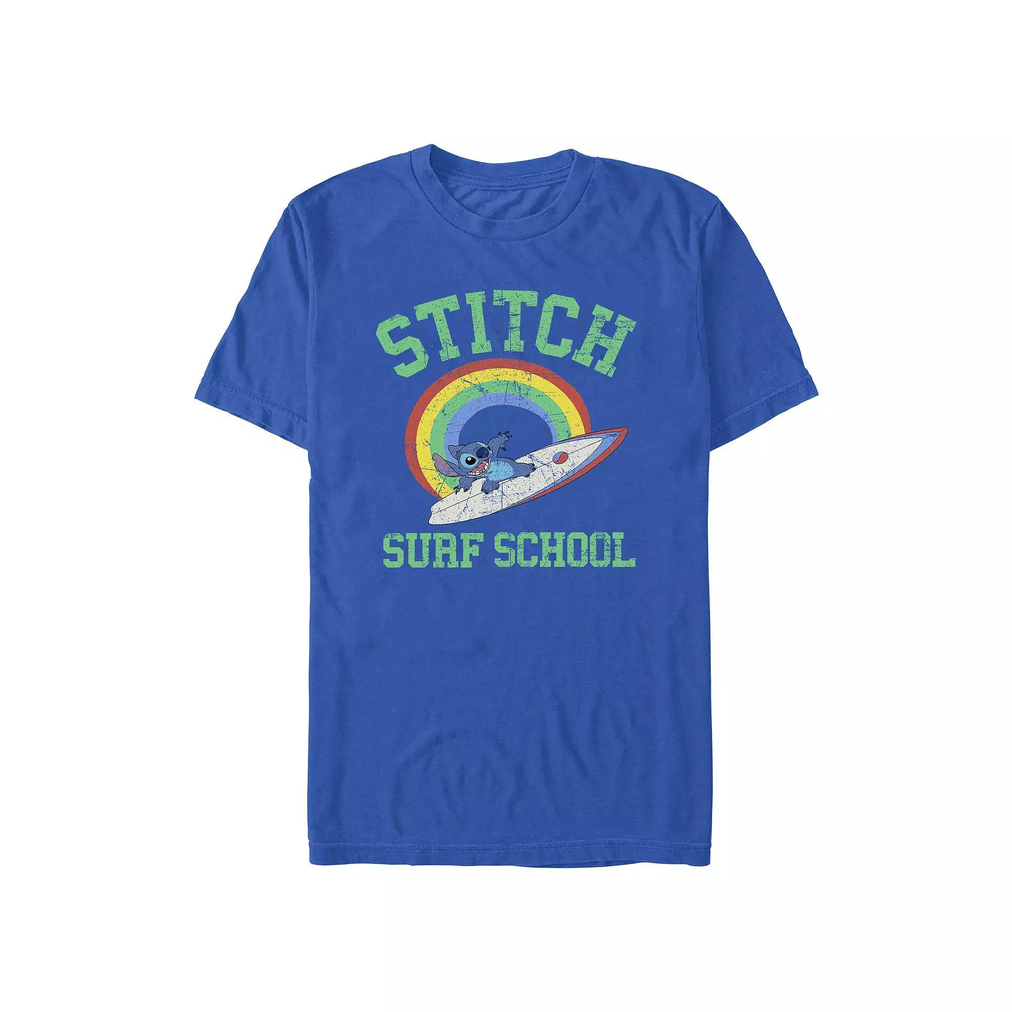 Disney's Lilo & Stitch Surf School Men's Graphic Tee, Size: Small, Royal Product Image