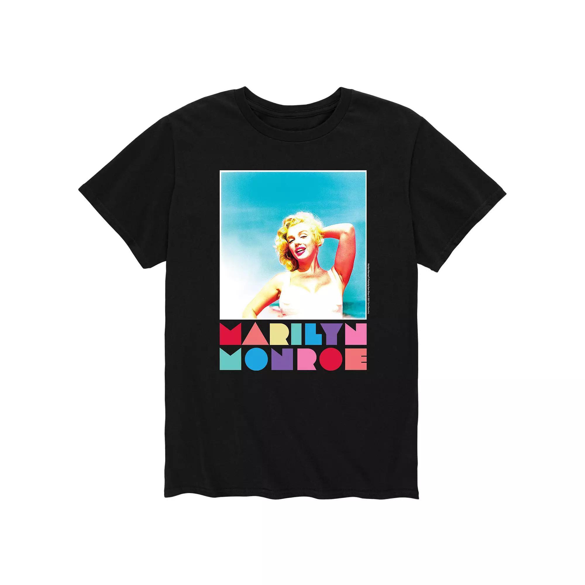 Men's Marilyn Monroe Polaroid Tee, Size: Large, Black Product Image