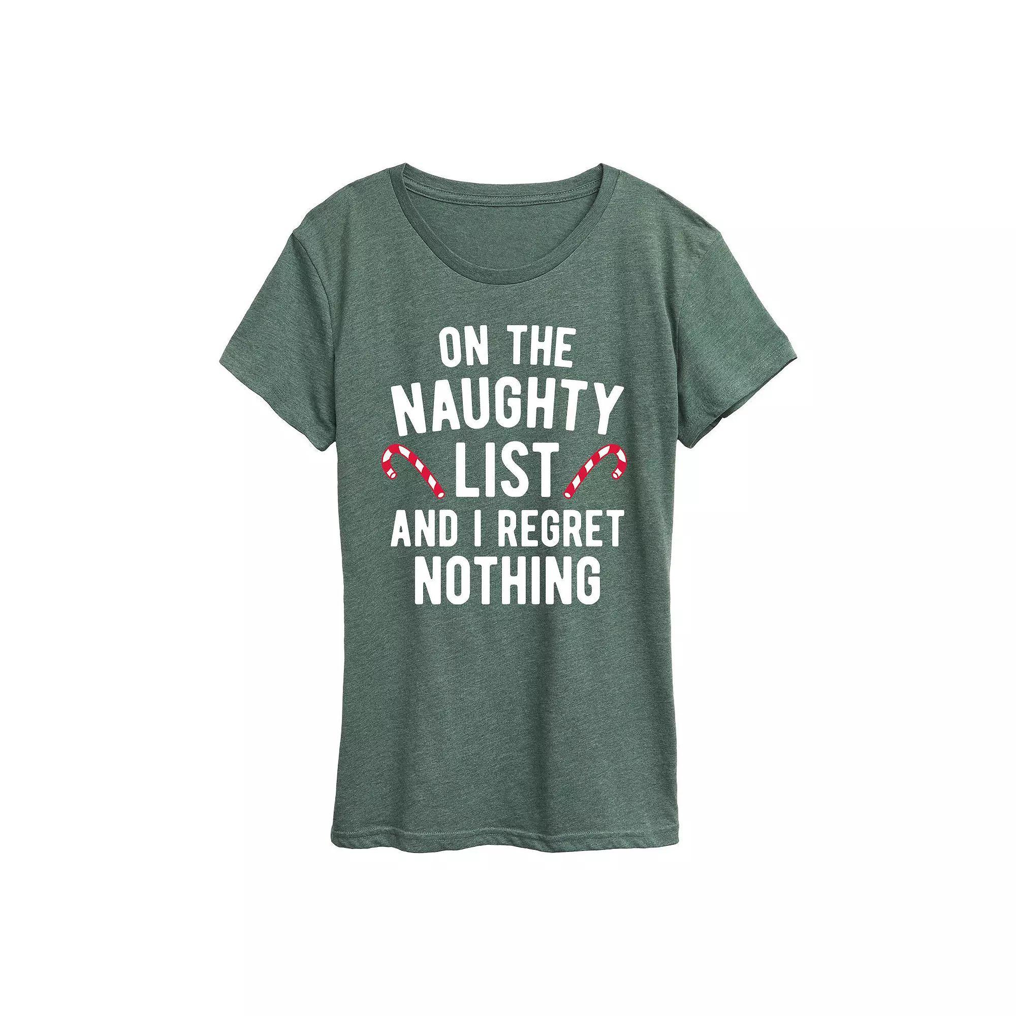 Women's On The Naughty List Graphic Tee, Girl's,  Product Image