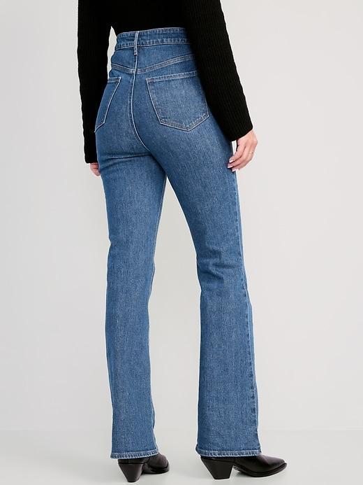 Higher High-Waisted Cotton-Hemp Blend Flare Jeans Product Image