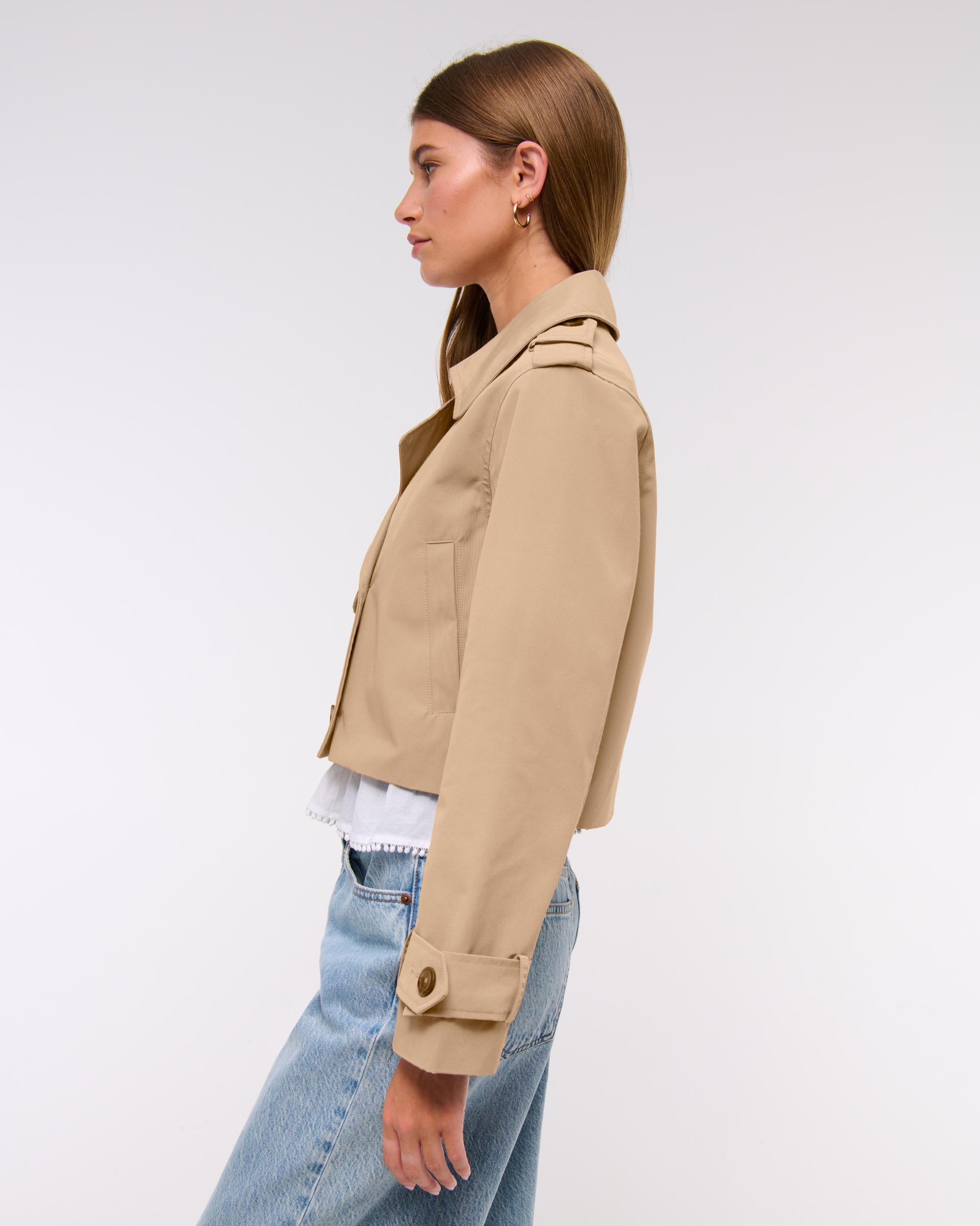 Cropped Trench Coat Product Image