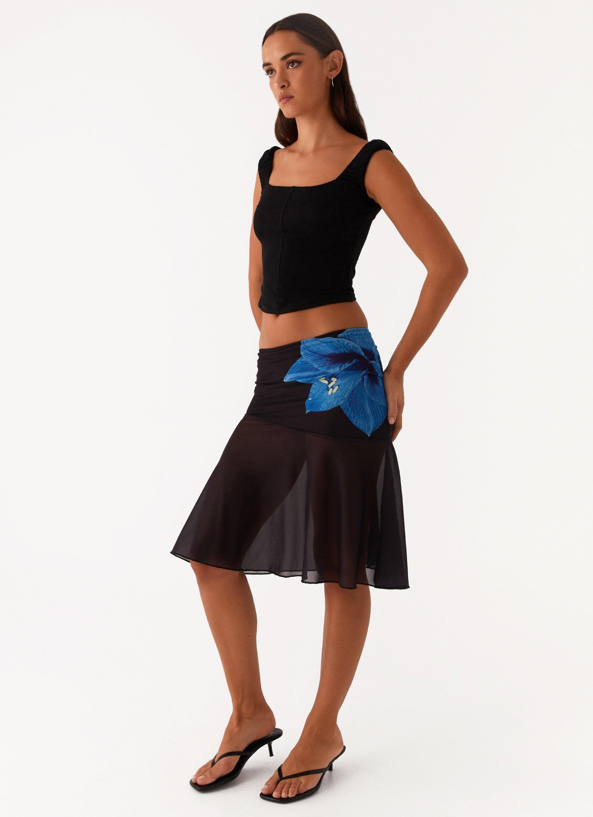 Indie Midi Skirt - Black Product Image