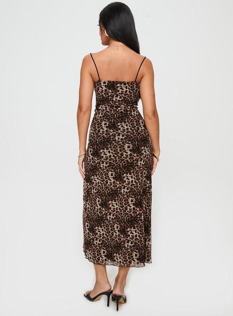 Sugar Maxi Dress Leopard Product Image