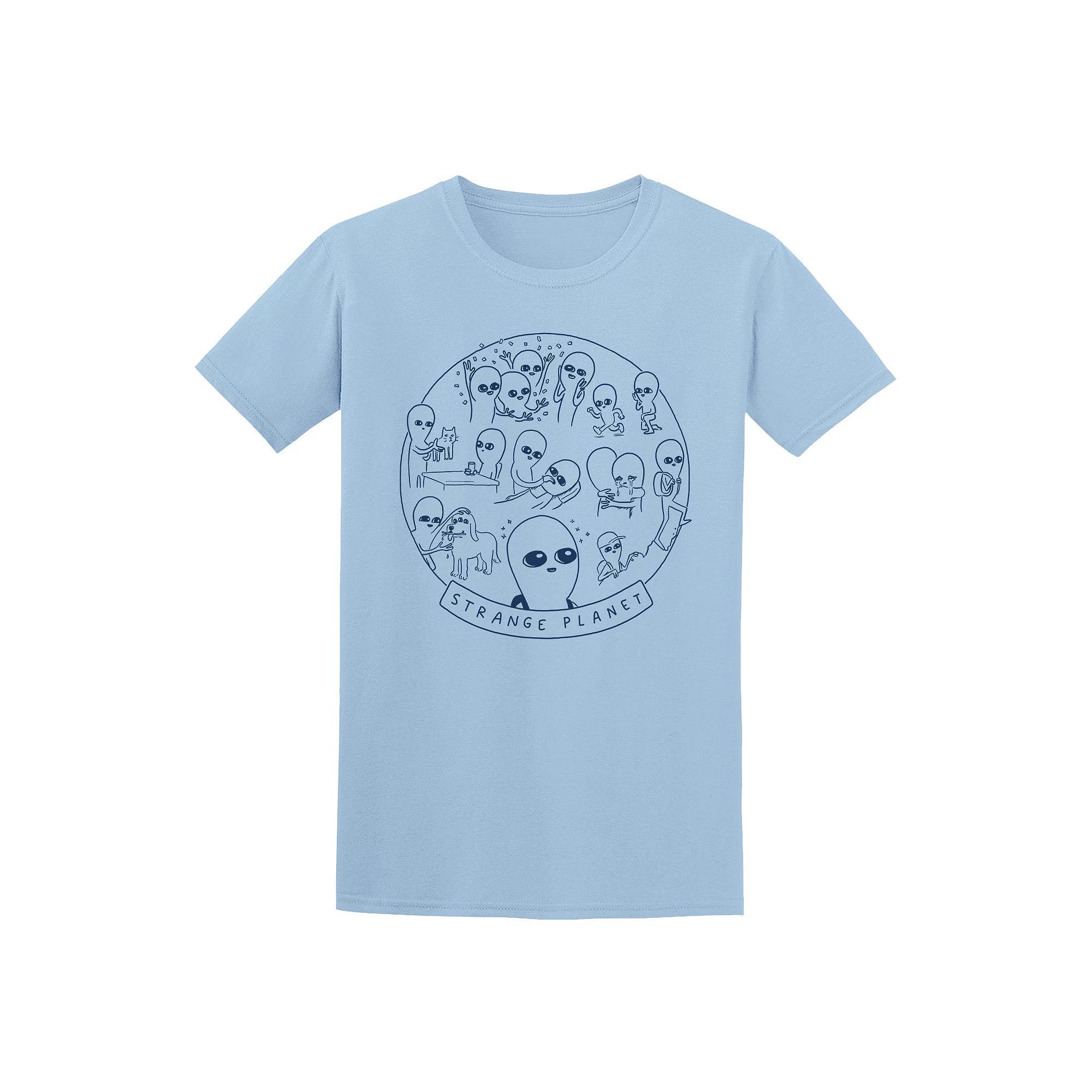Men's COLAB89 by Threadless Strange Planet Tee, Size: Small, Light Blue Product Image