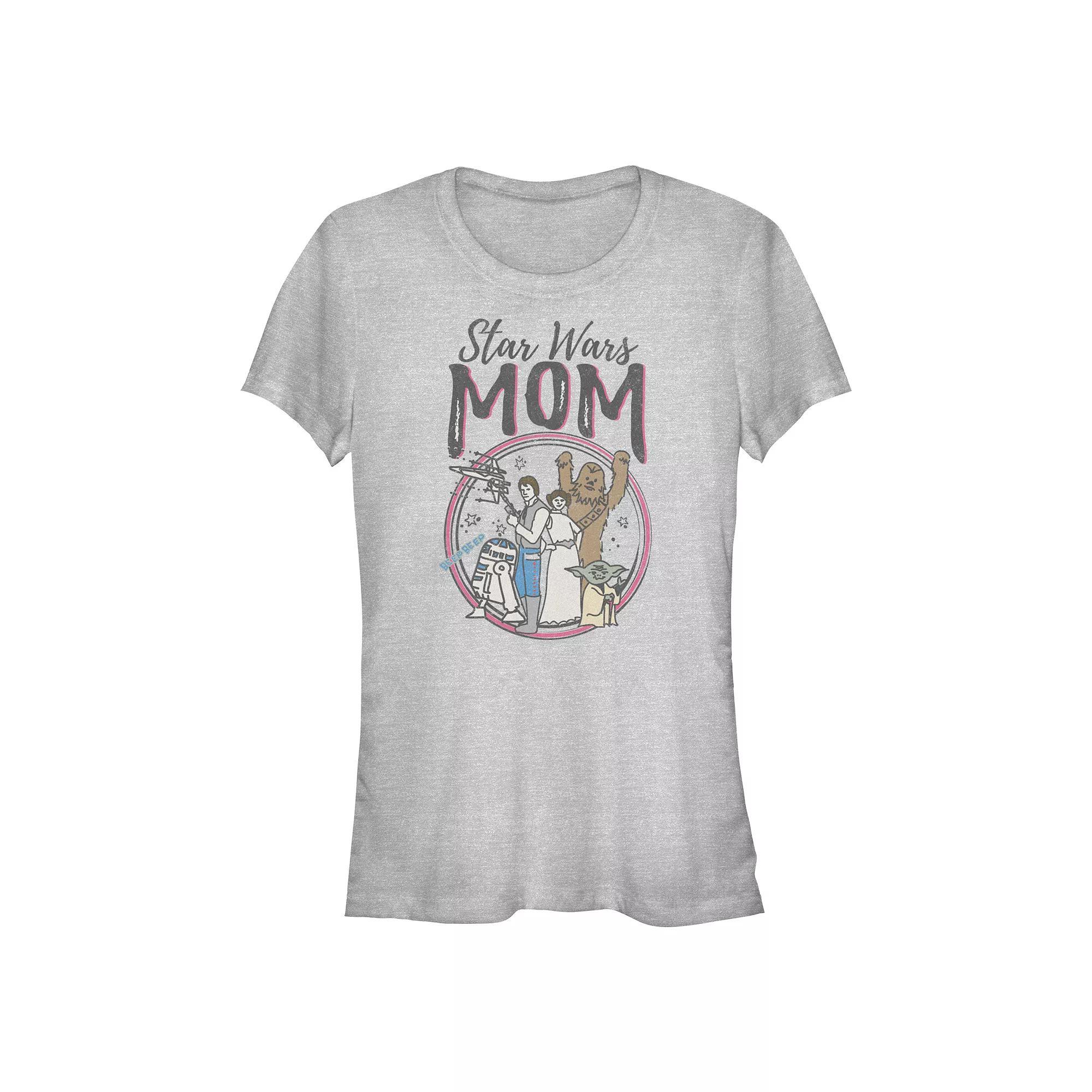 Women's Star Wars Mom Character Collage Fitted Graphic Tee,  Product Image