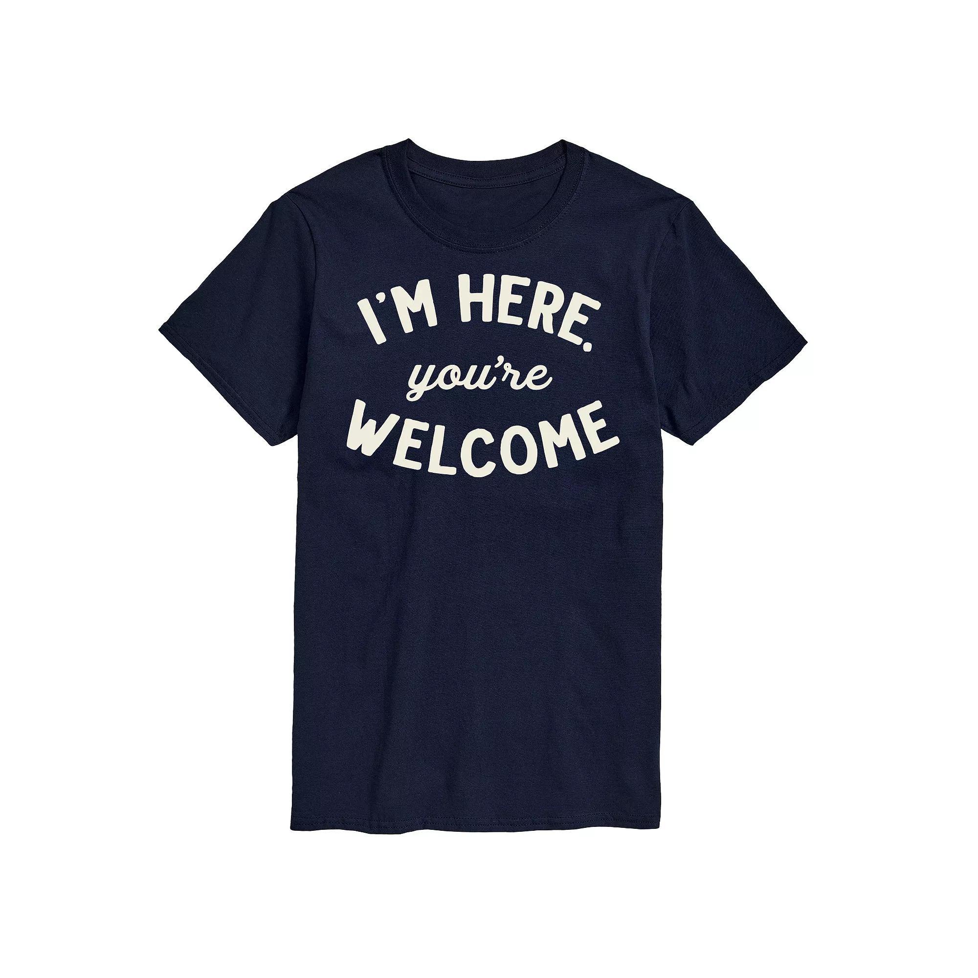 Big & Tall "Im Here You're Welcome" Graphic Tee, Men's,  Product Image