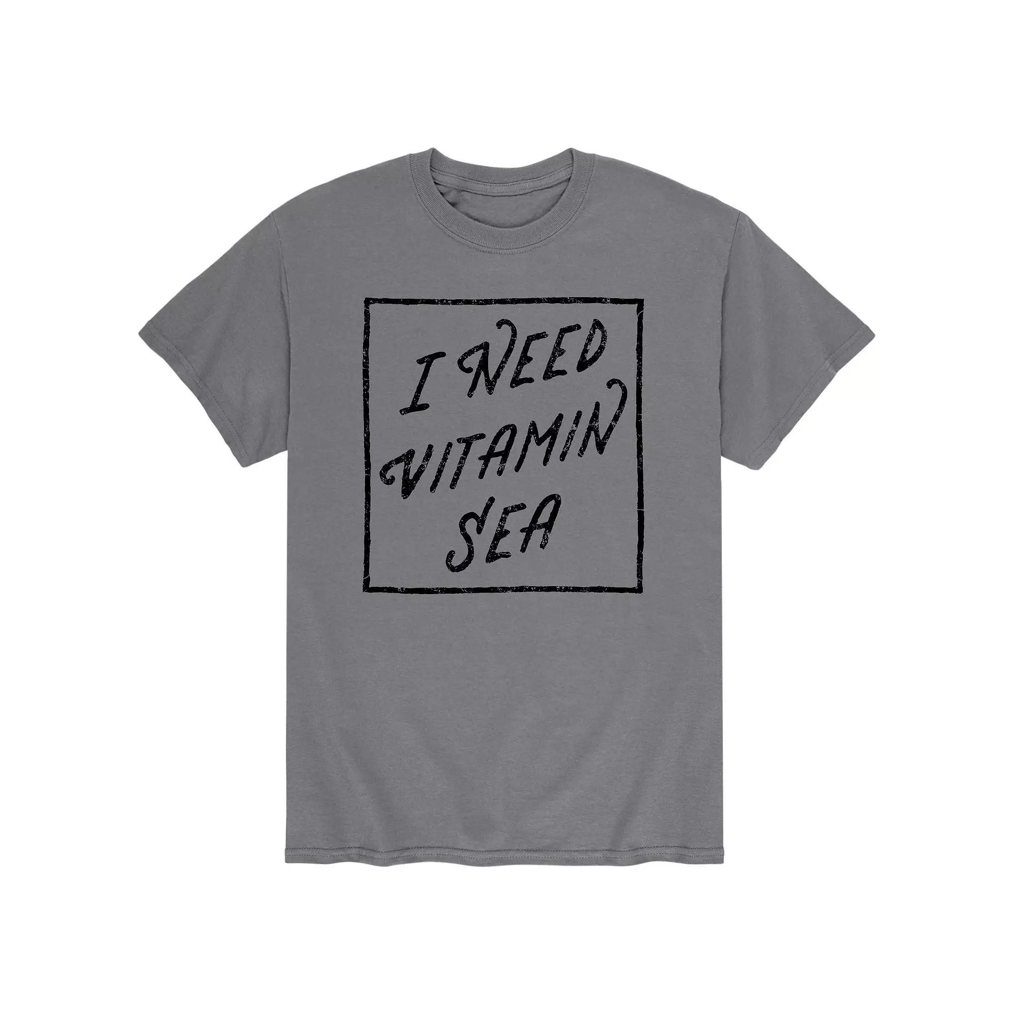 Men's I Need Vitamin Sea Tee, Size: Small, Gray Product Image