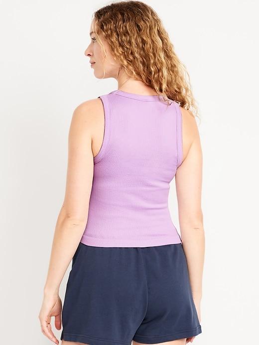 Fitted Seamless Ribbed Tank Top Product Image