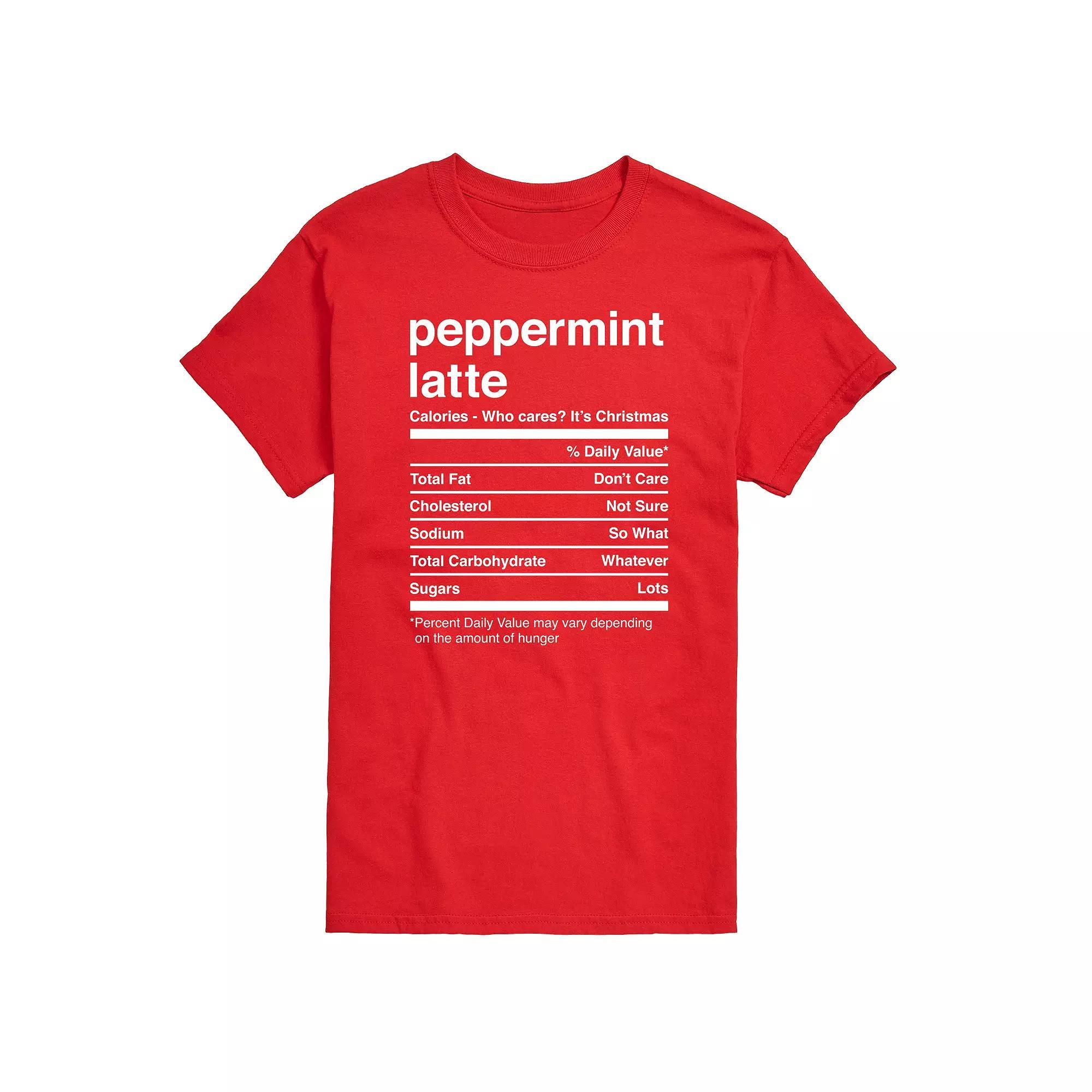 Big & Tall Peppermint Latte Fact Tee, Men's, Size: 3XL Tall, Red Product Image