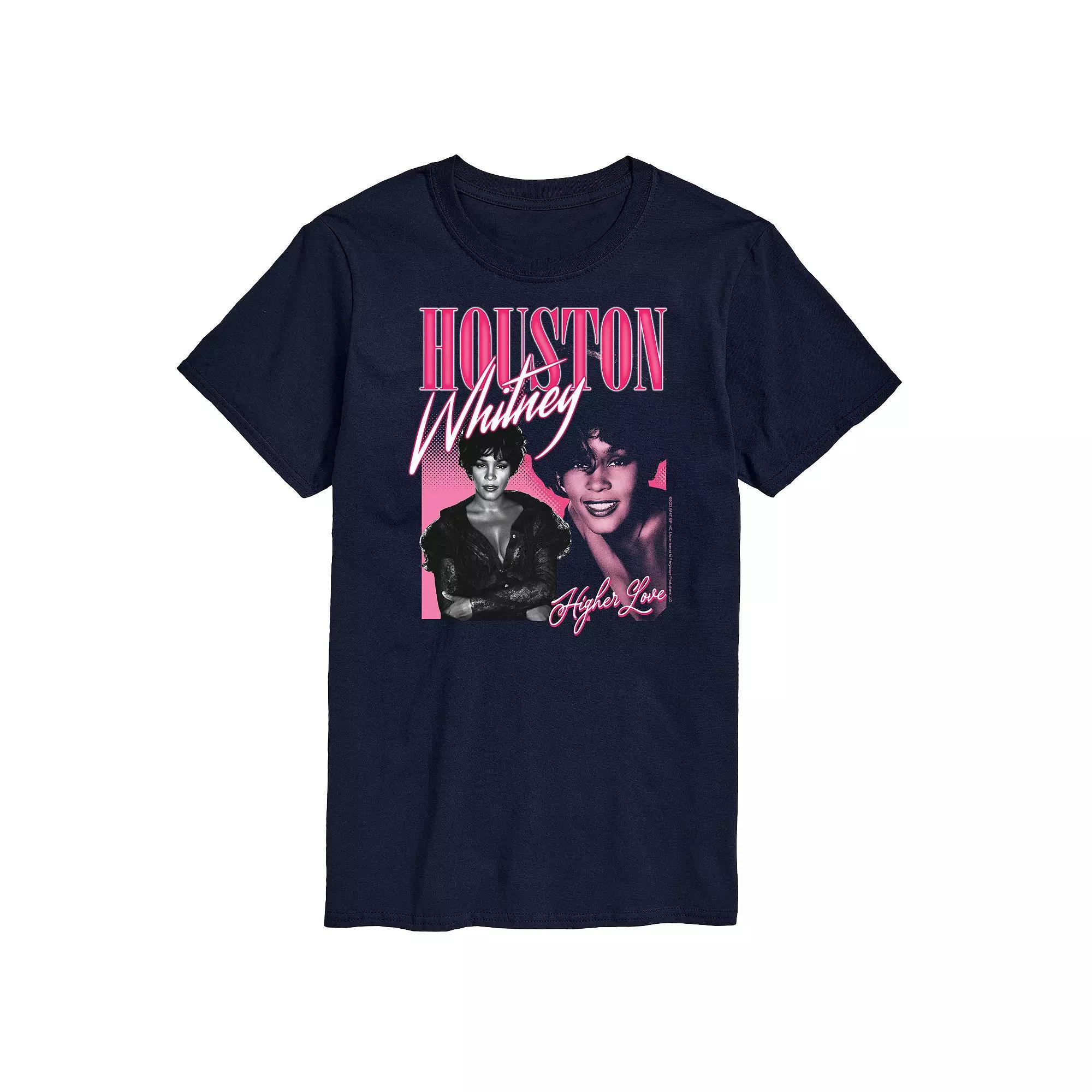 Men's Whitney Houston Higher Love Tee, Size: XL, Blue Product Image