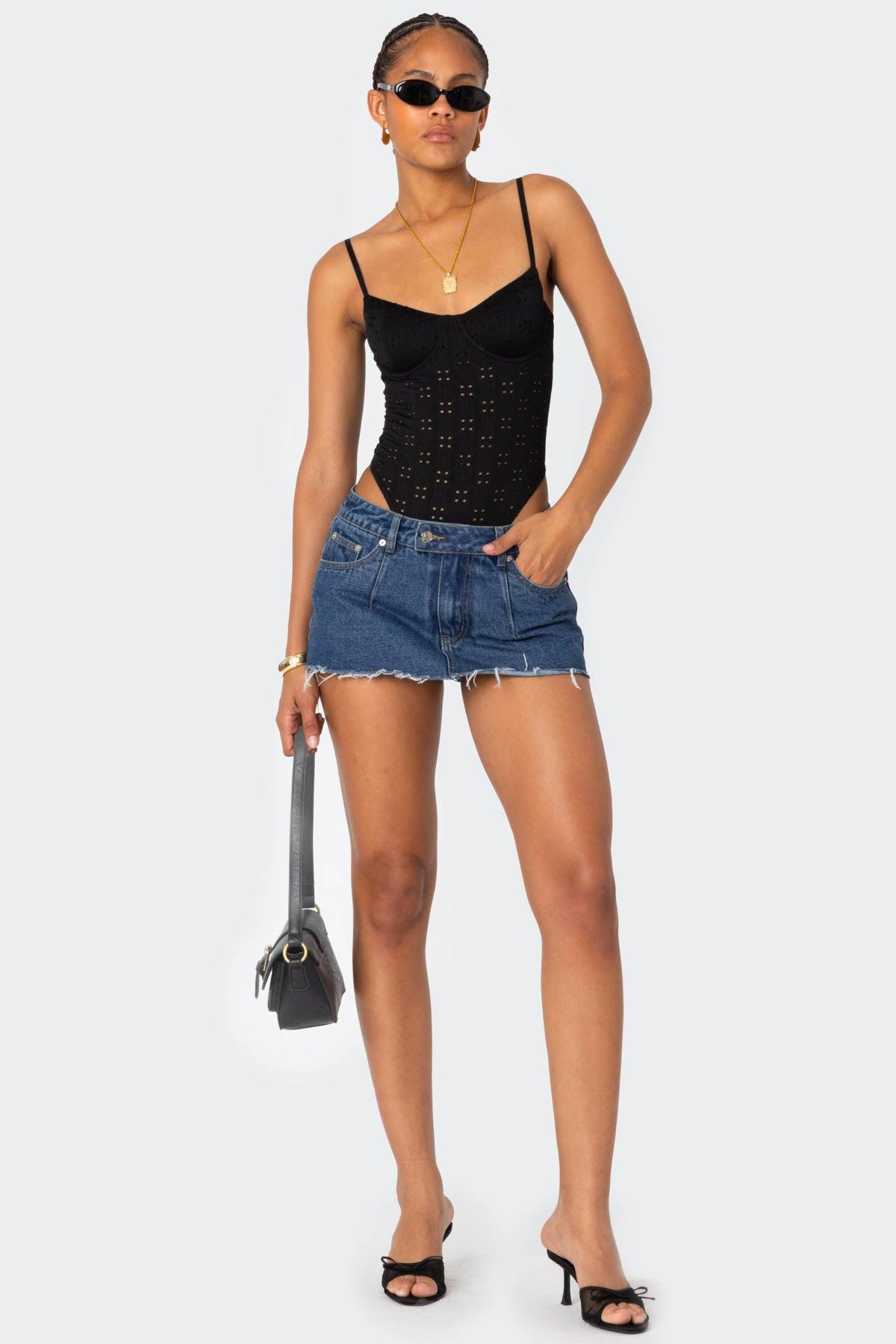 Raven Cupped Eyelet Bodysuit Product Image