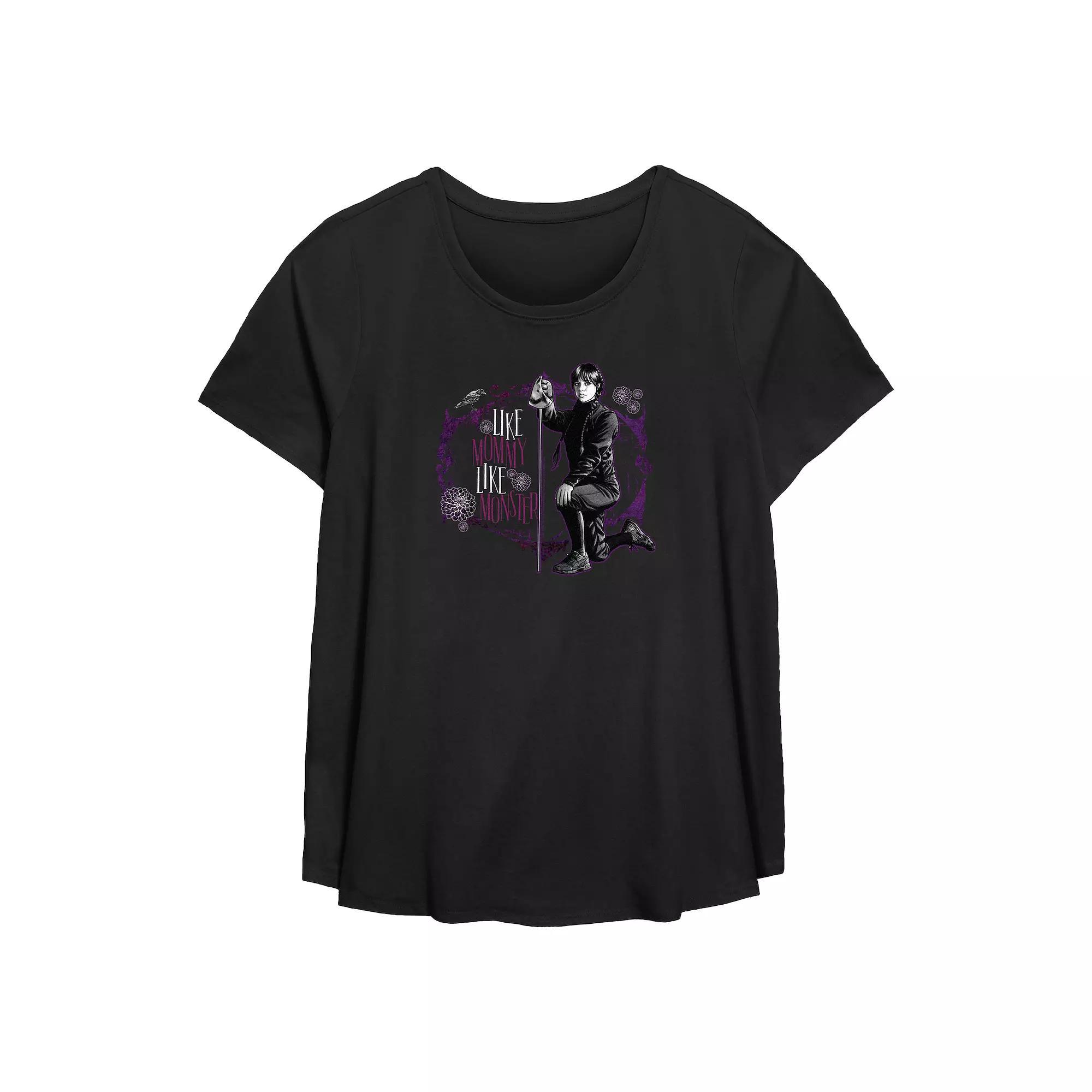 Plus Size Holiday Cheers Flowy Graphic Tee, Women's, Size: 5XL, Black Product Image