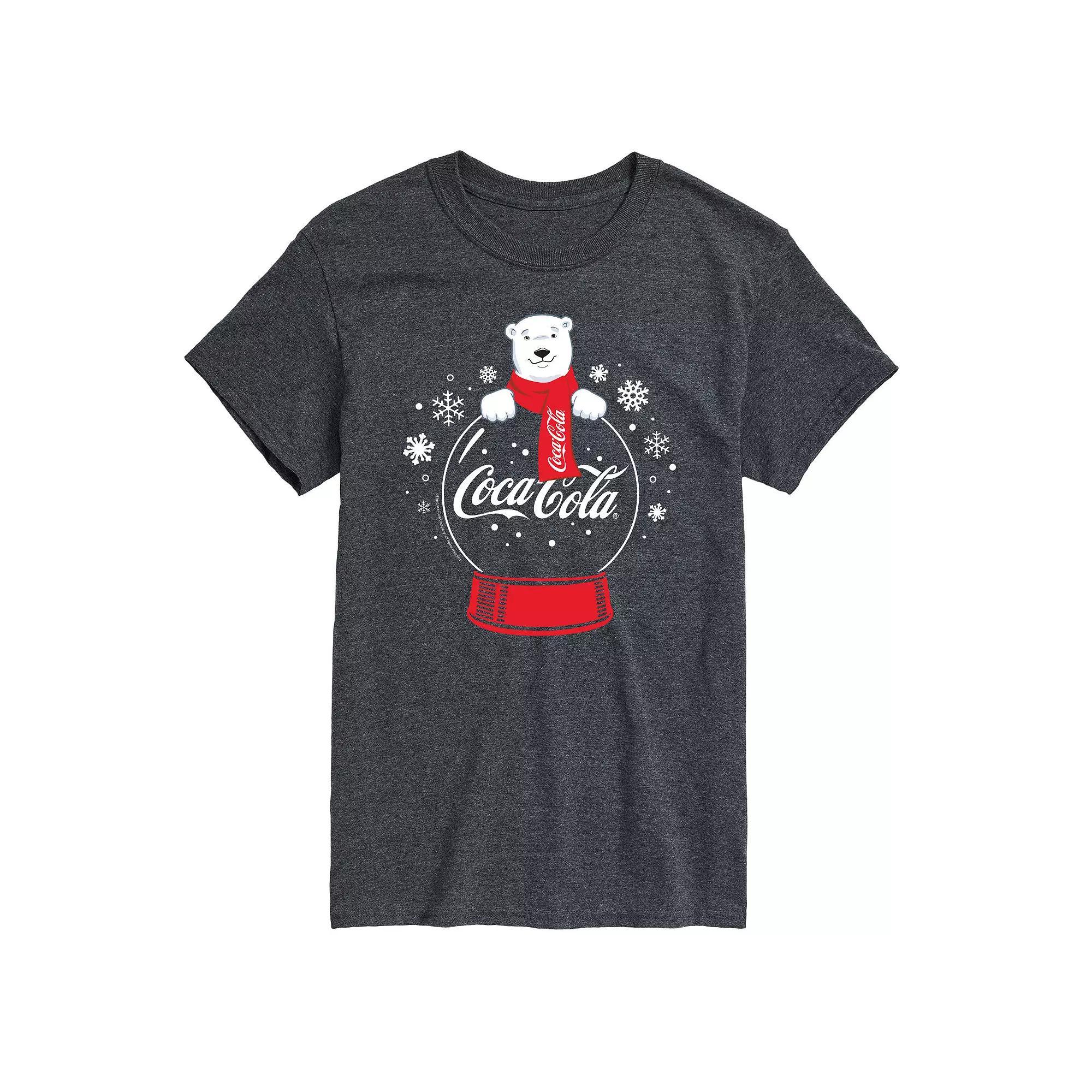 Men's CocaCola Polar Bear Snowglobe Tee, Size: XS, Black Product Image