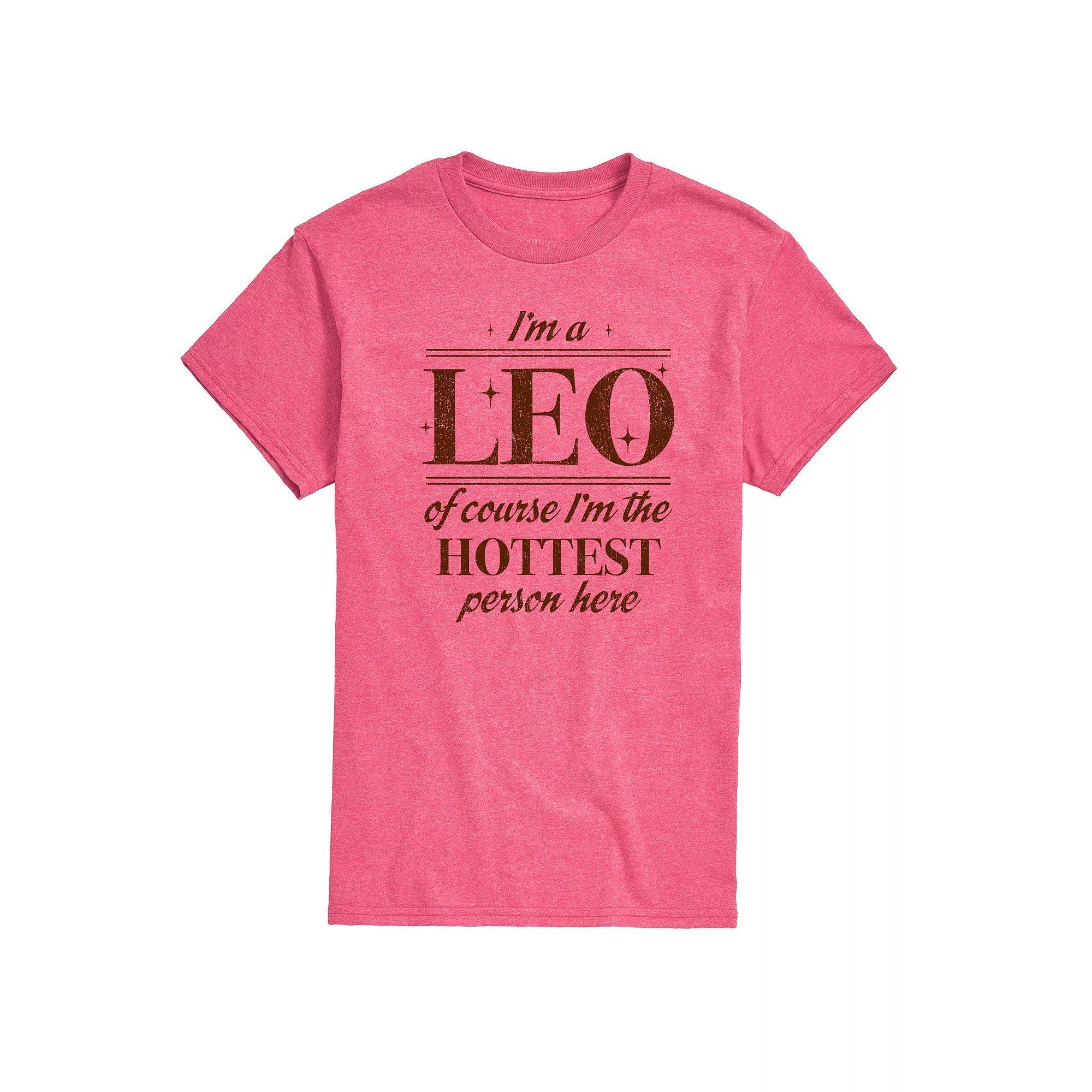 Men's I'm A Leo Graphic Tee, Size: Large, Heather Pink Product Image