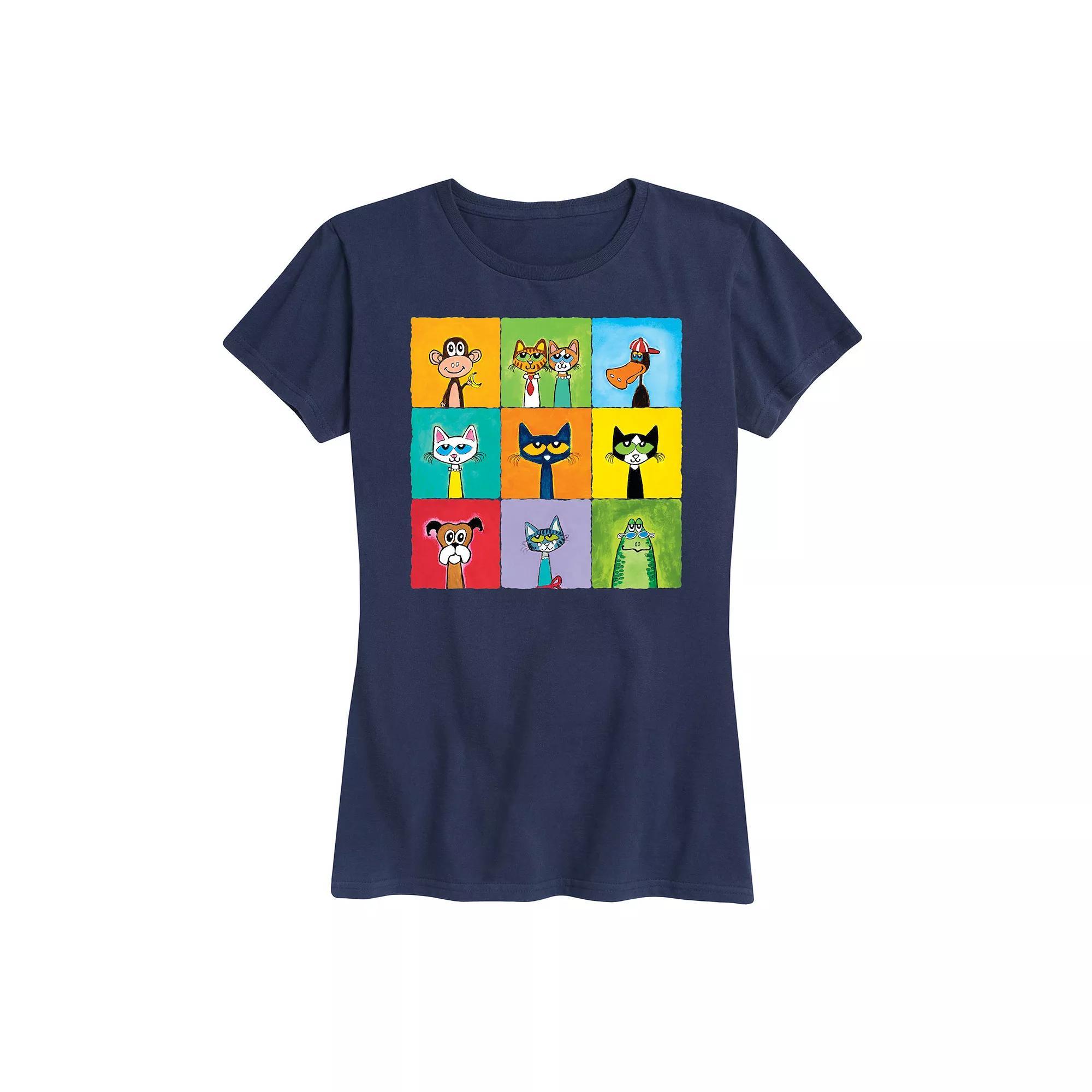 Women's Pete The Cat Family & Friends Collage Graphic Tee, Girl's,  Product Image