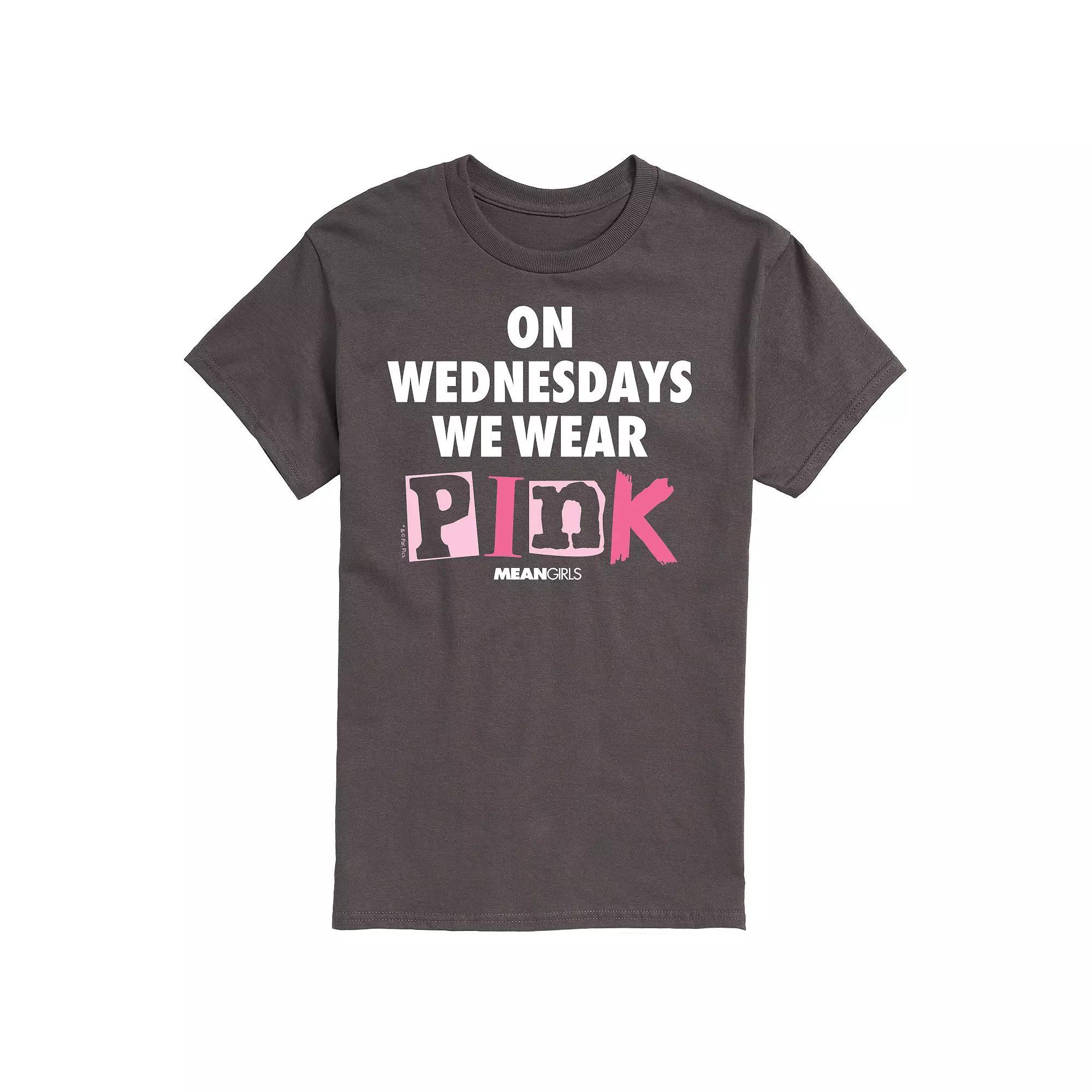 Men's Mean Girls Wednesdays We Wear Pink Graphic Tee,  Product Image