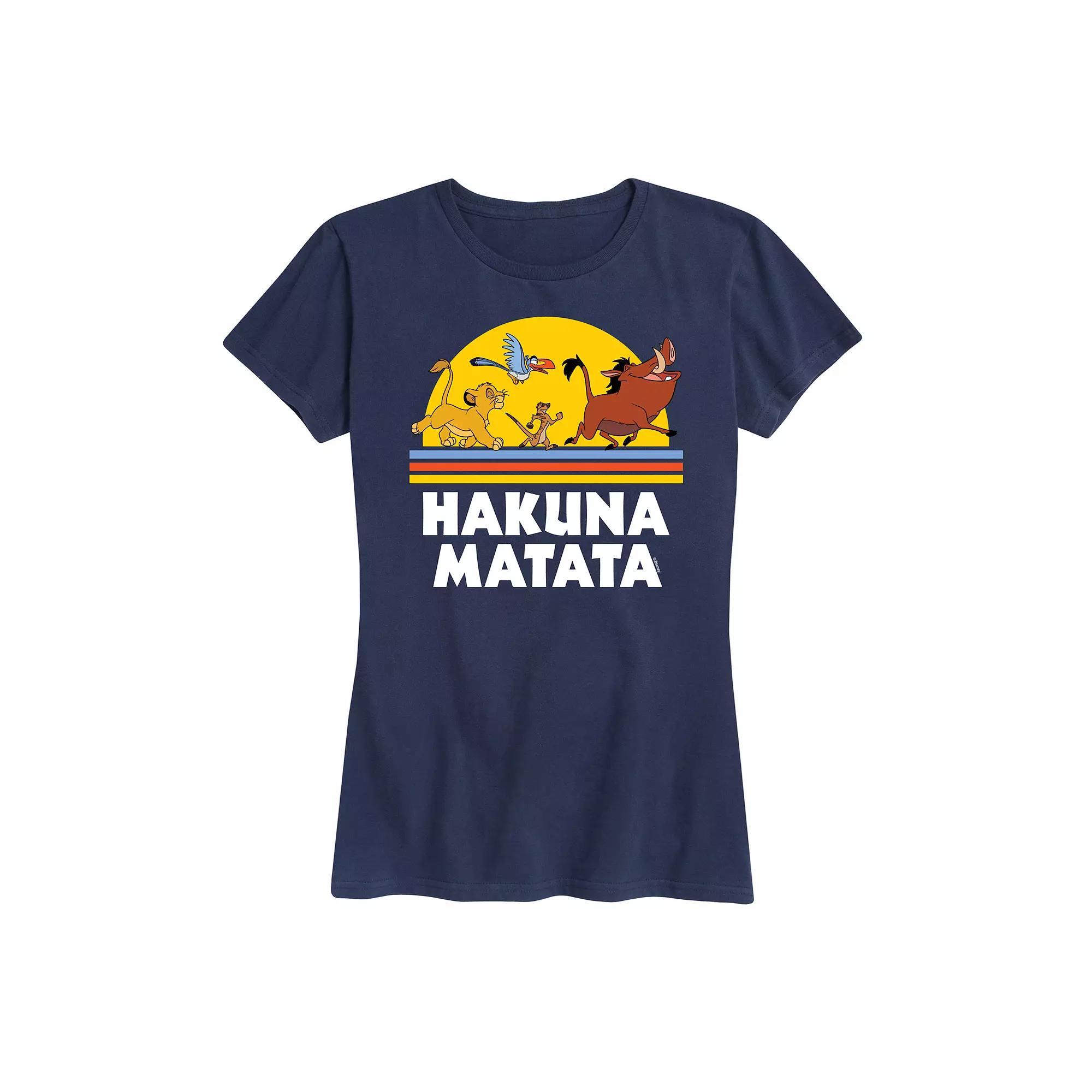 Disney's Lion King Women's Hakuna Matata Sunset Graphic Tee,  Product Image