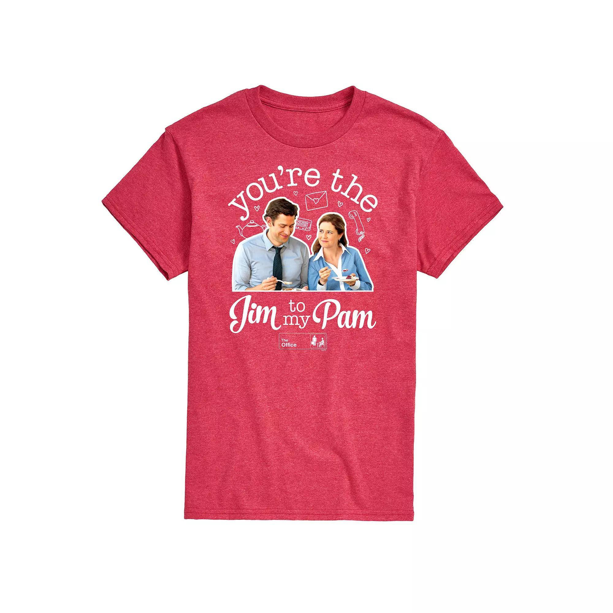 Men's The Office Jim To My Pam Tee, Size: Medium, Red Product Image