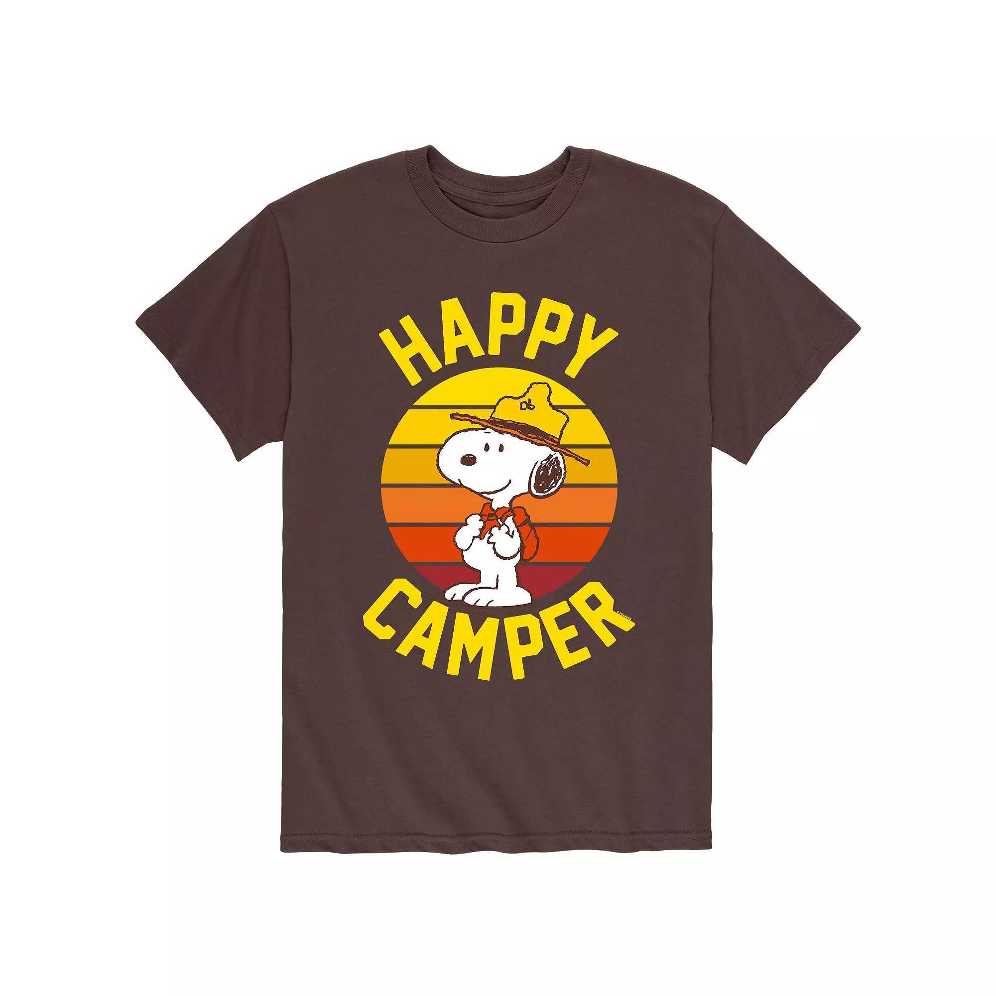 Men's Peanuts Snoopy Happy Camper Tee,  Product Image
