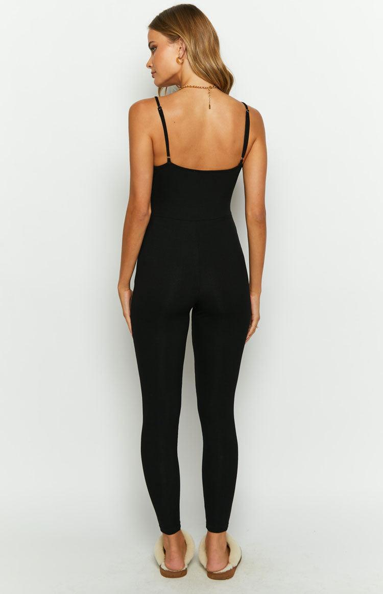 Jenner Black Rib Jumpsuit Product Image