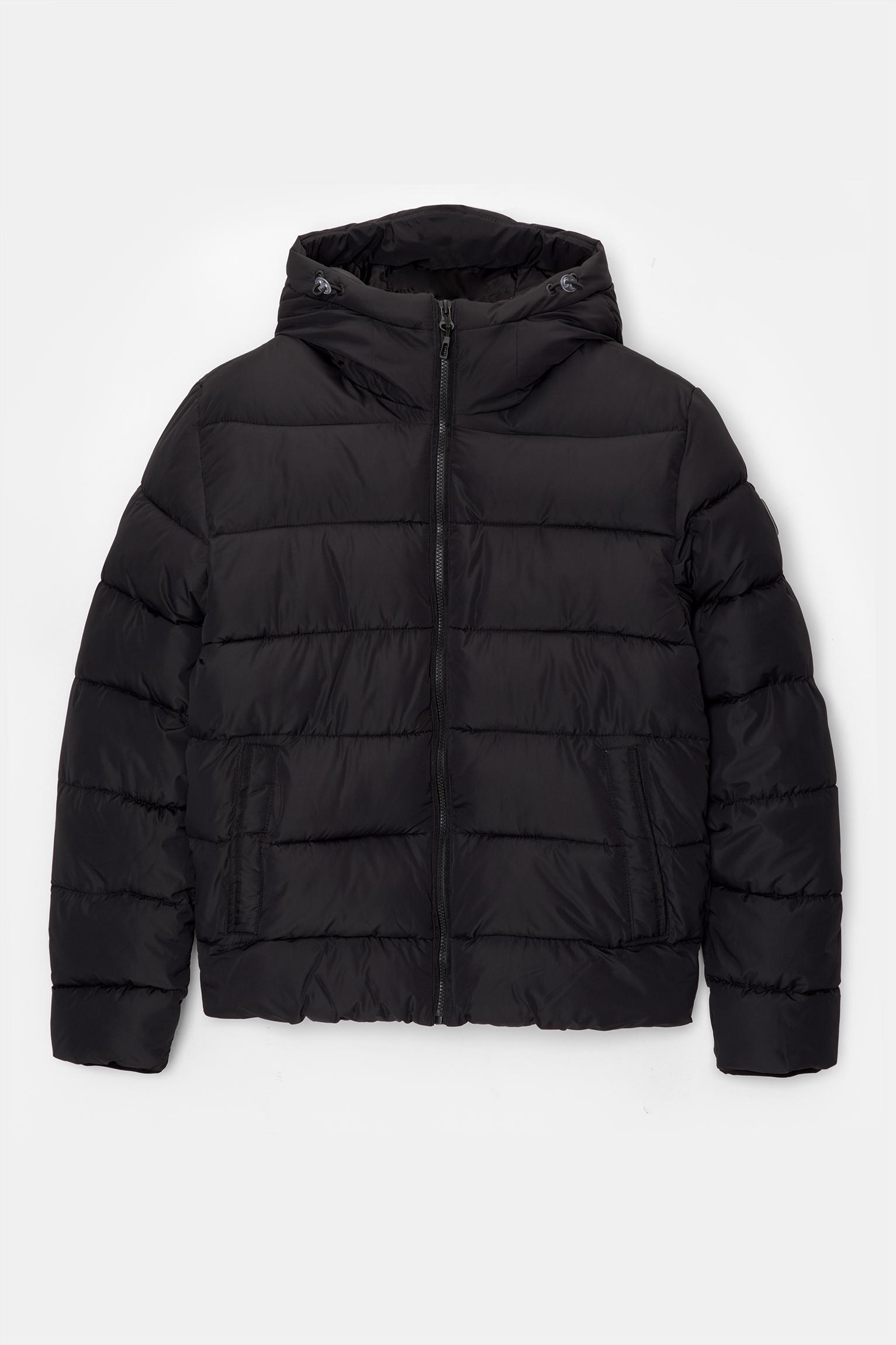 Lightweight puffer jacket with hood Product Image