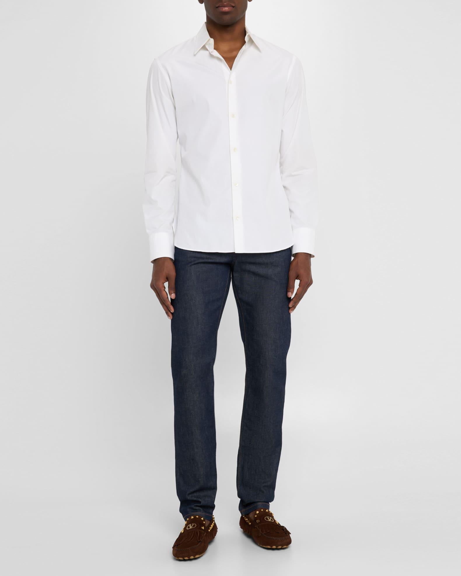 Men's Studded VLogo Leather Drivers Product Image