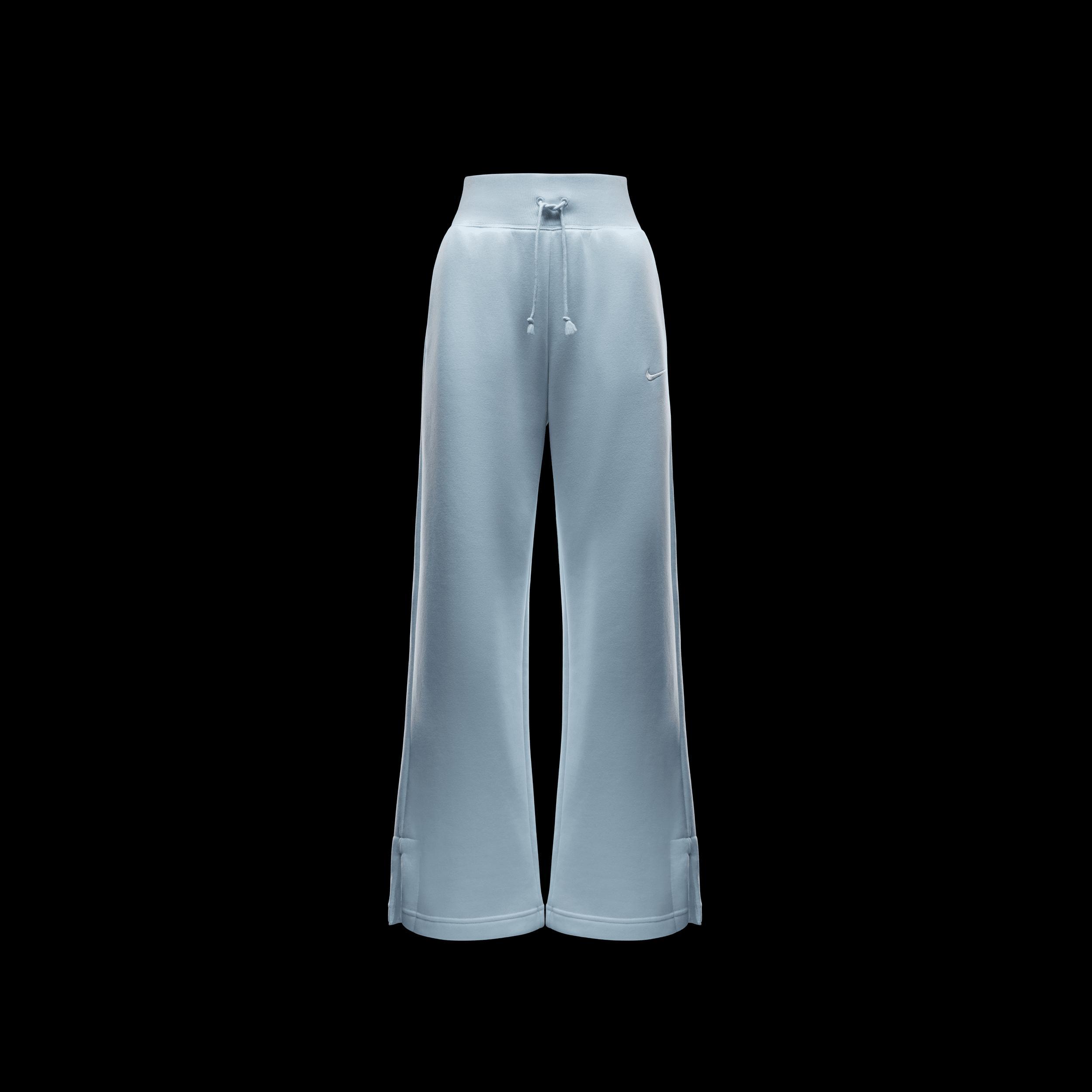 Nike Womens Nike Phoenix High Rise Wide Pants - Womens Glacier Blue/Sail Product Image