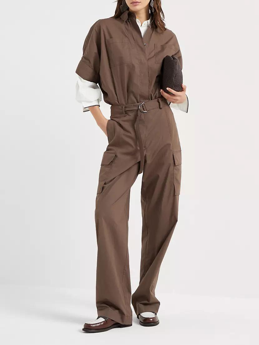 Lightweight Poplin Utility Jumpsuit Product Image