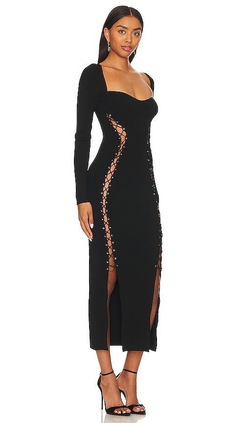 Arna Long Sleeve Lace Up Midi Dress NICHOLAS Product Image