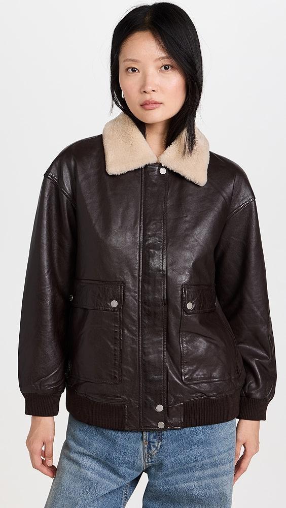 Avec Les Filles Shearling Bomber Jacket | Shopbop Product Image