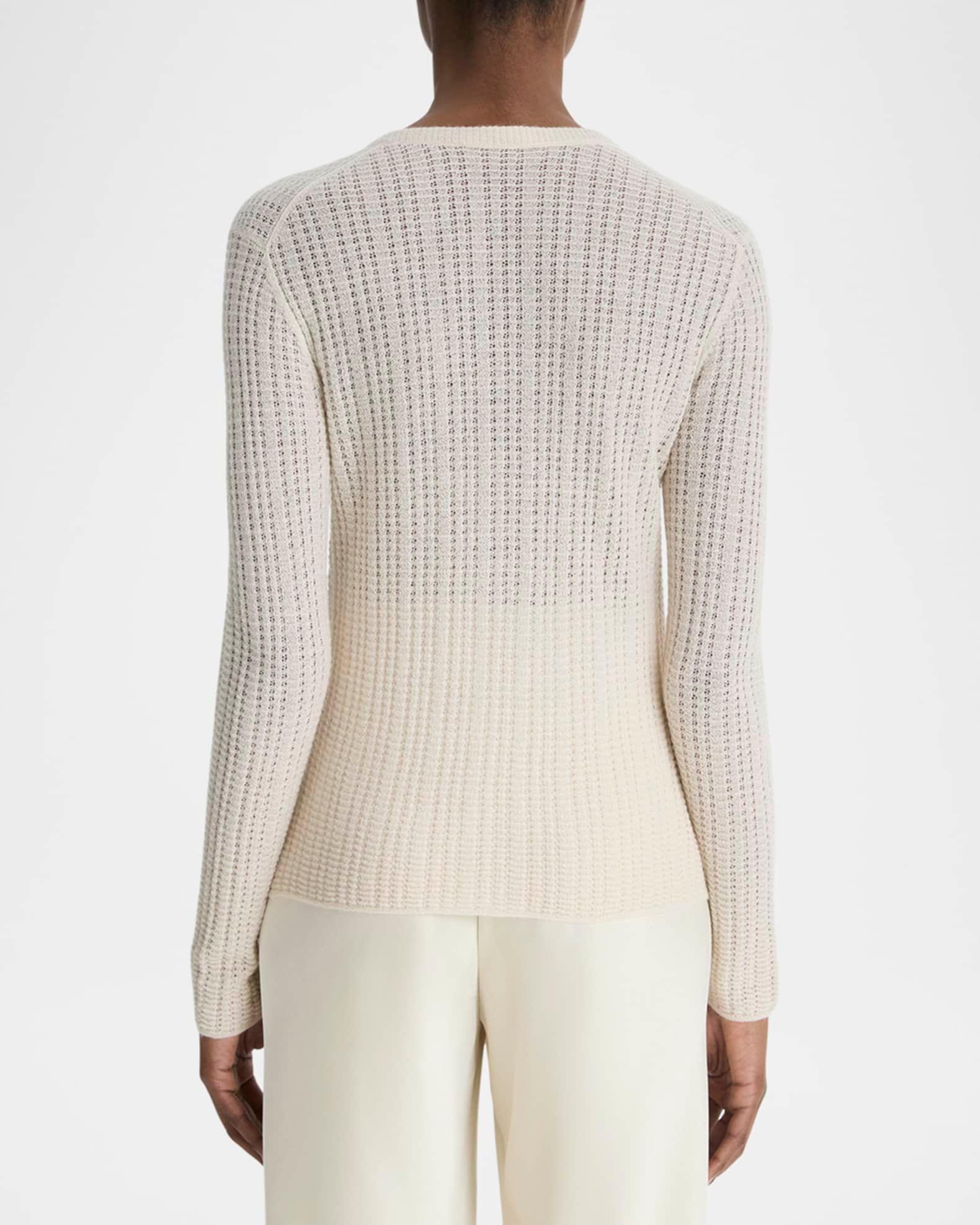 Waffle-Knit Henley Top  Product Image