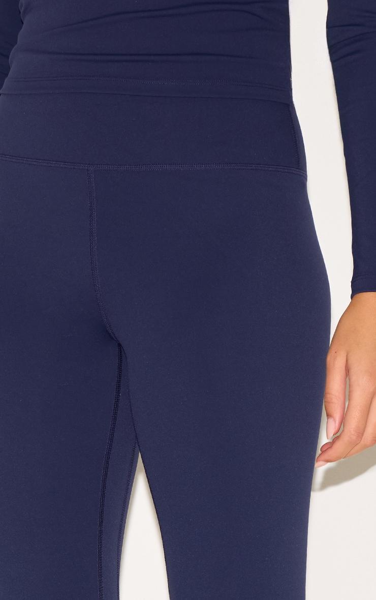 Navy Sculpt Cropped Gym Leggings Product Image