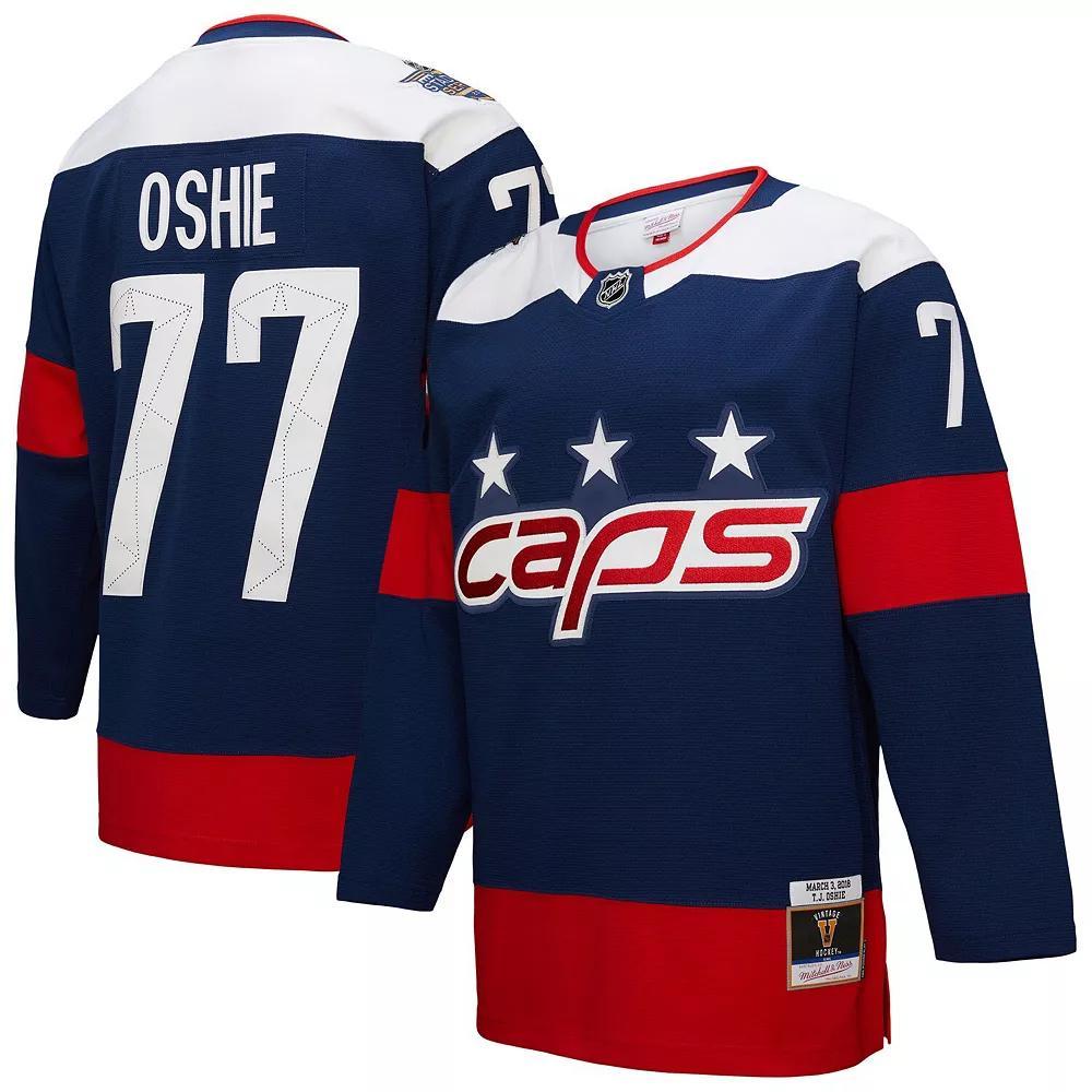 Men's Mitchell & Ness TJ Oshie Navy Washington Capitals Power Play Jersey, Size: 5XL, Blue Product Image