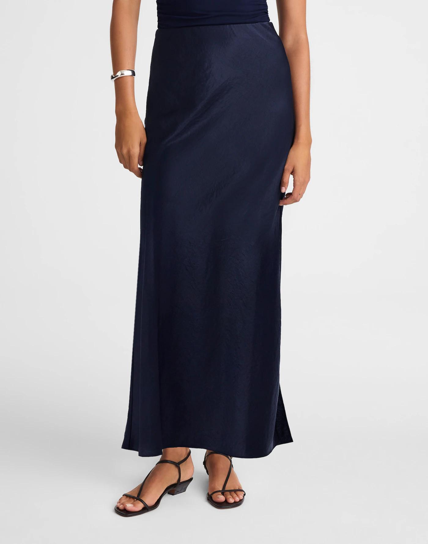 Satin Maxi Slip Skirt Product Image