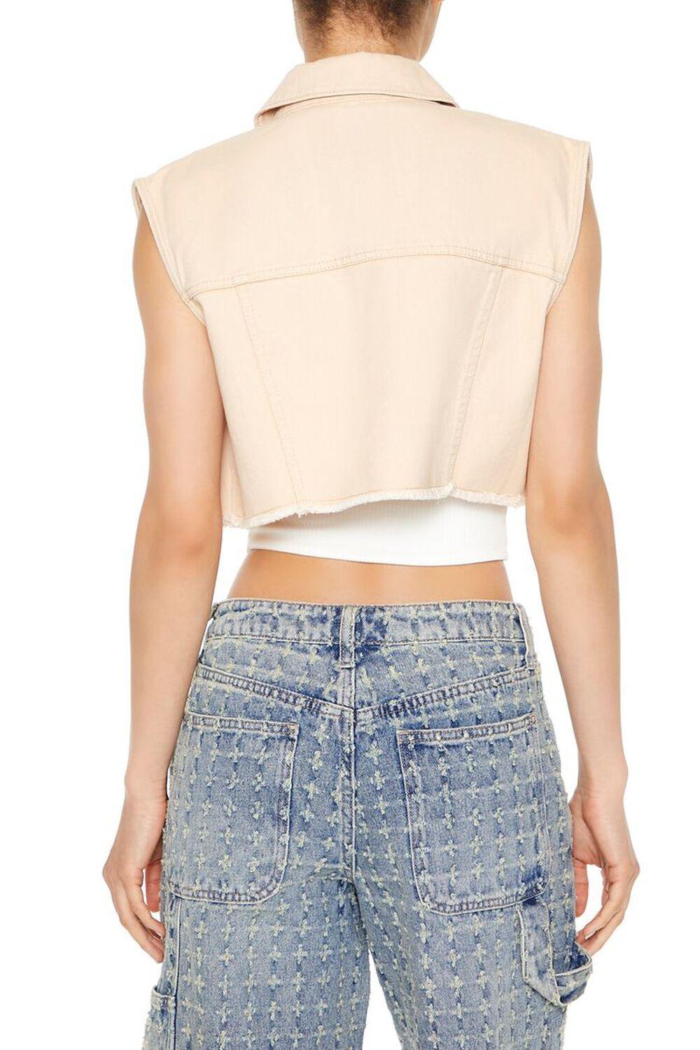 Frayed-Trim Cropped Vest | Forever 21 Product Image