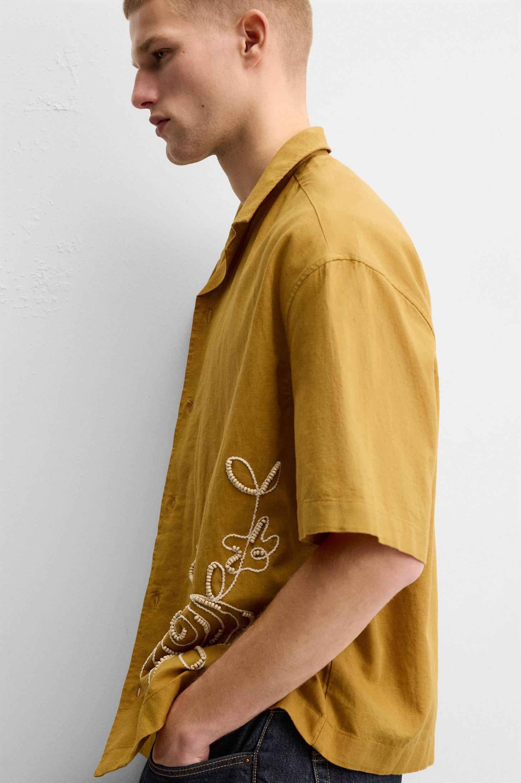 BEADED EMBROIDERY SHIRT Product Image