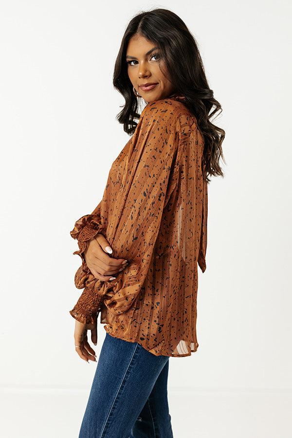 Forever Chic Shift Top In Cinnamon Product Image