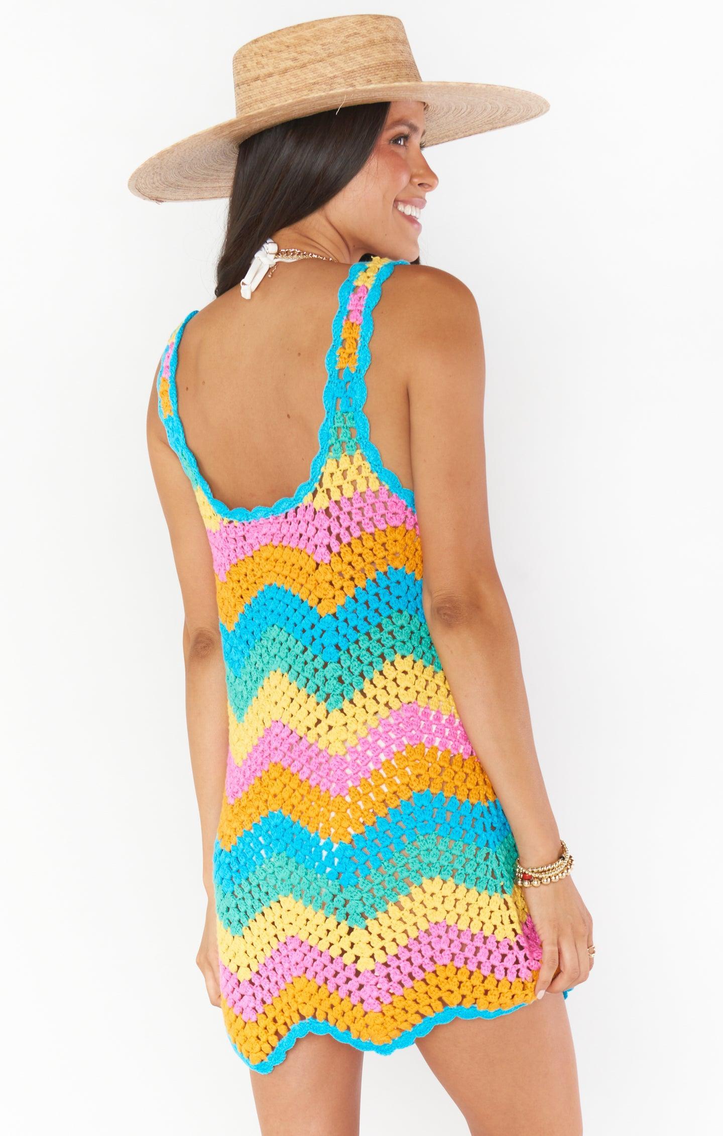 Tara Coverup Dress ~ Sea Breeze Crochet Product Image